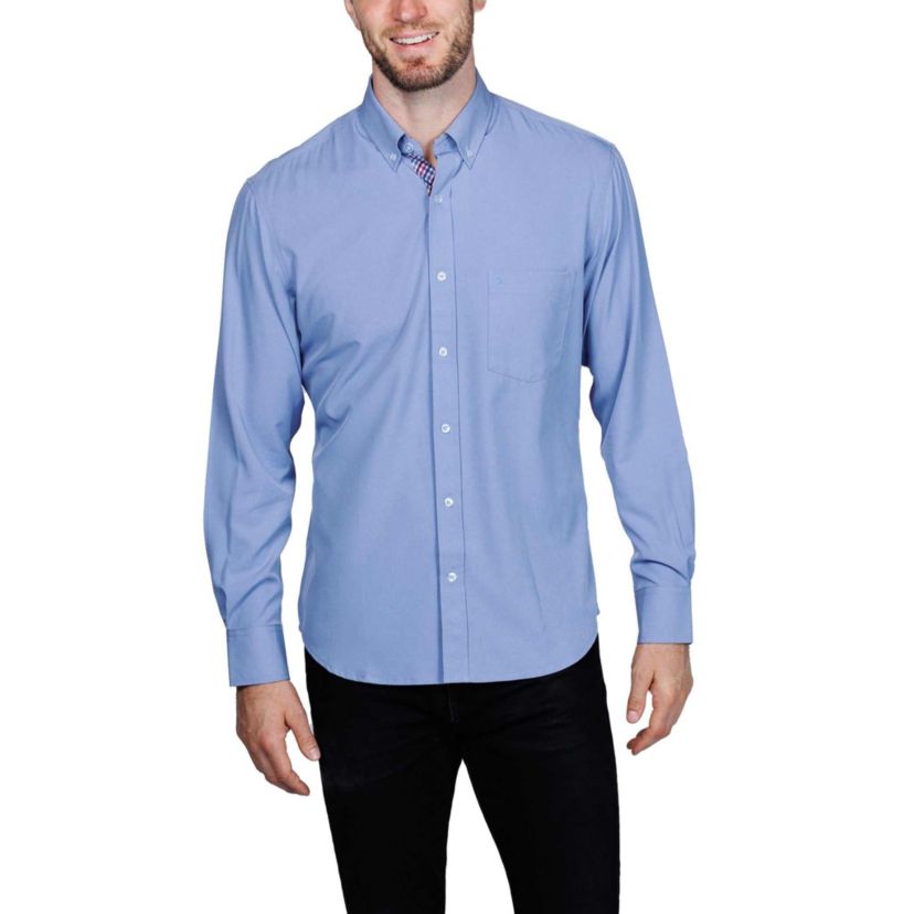Solid Melange Performance Long Sleeve Shirt