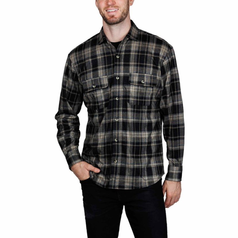 Super Soft Plaid Sweater Shirt