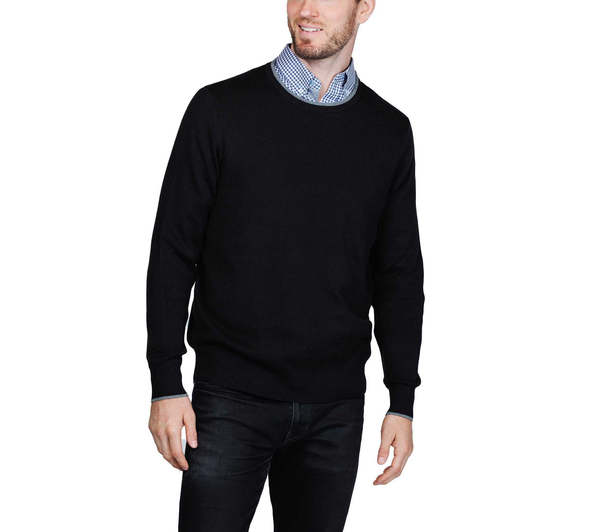 Fine Knit Crew Neck Sweater
