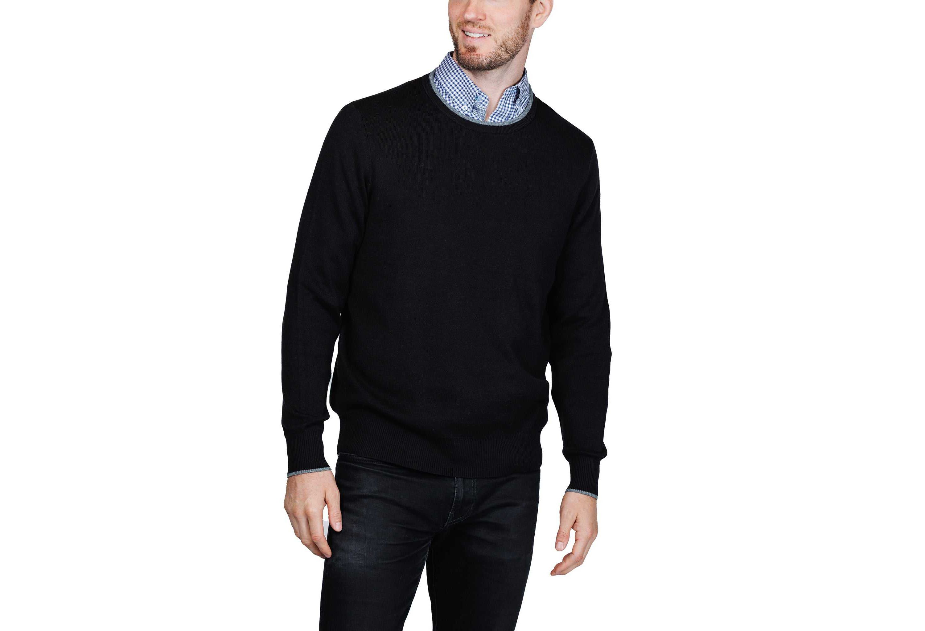 Fine Knit Crew Neck Sweater