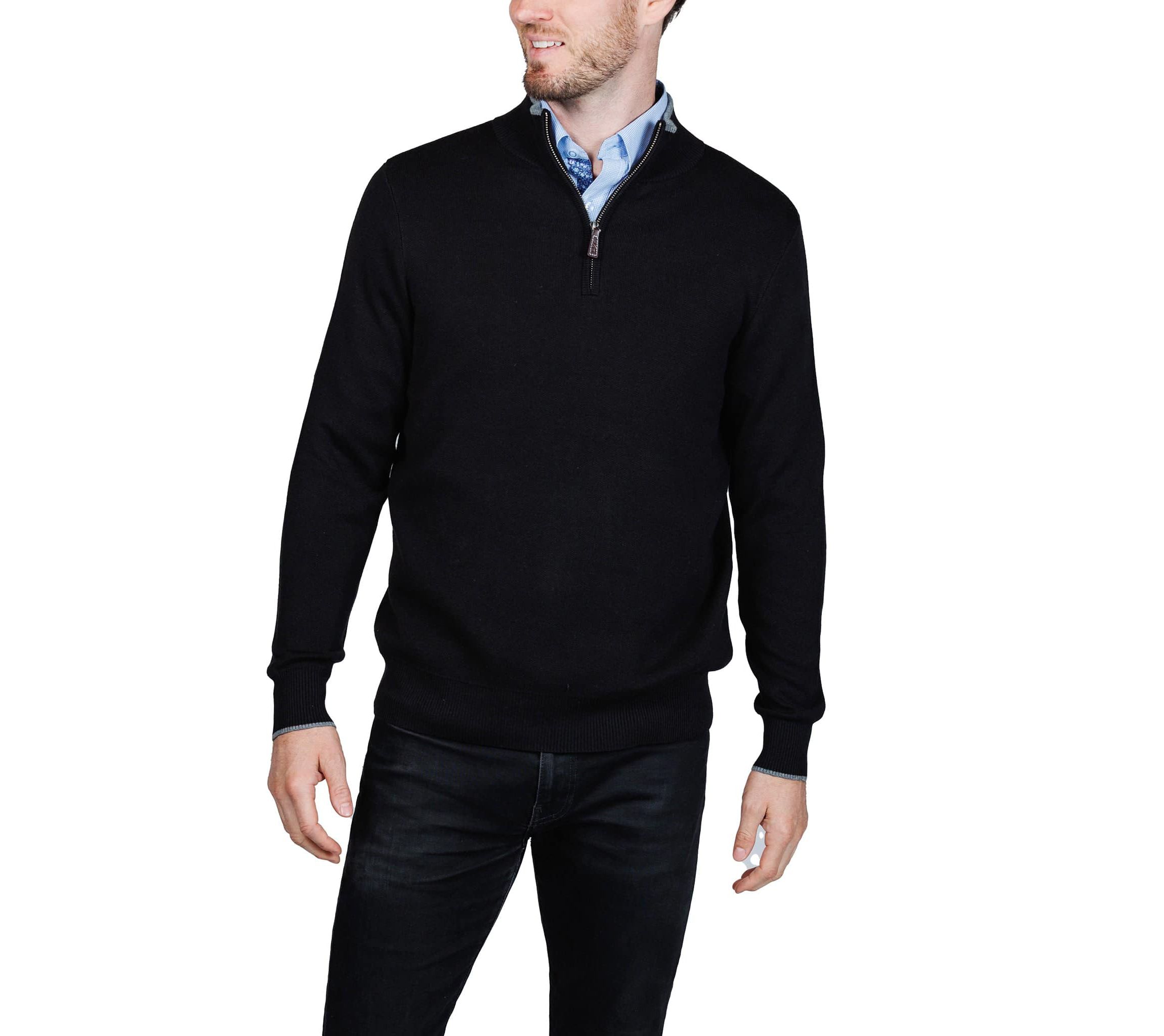 Fine Knit Quarter Zip Sweater