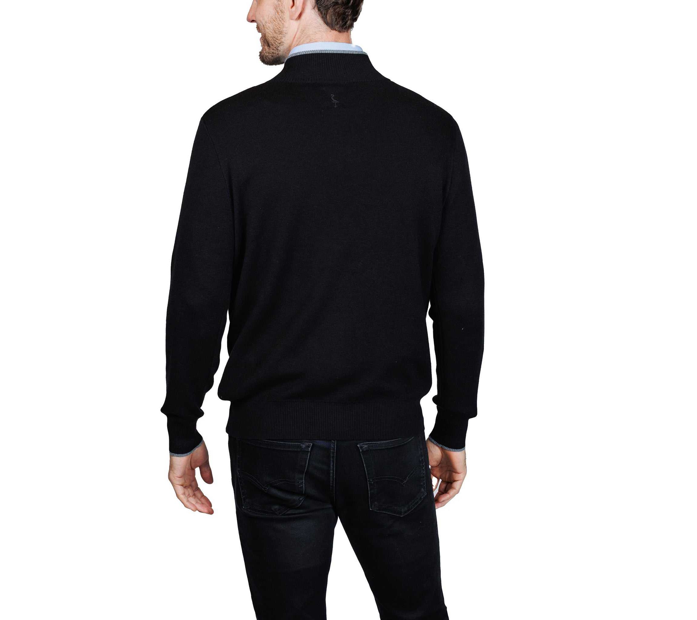 Fine Knit Quarter Zip Sweater