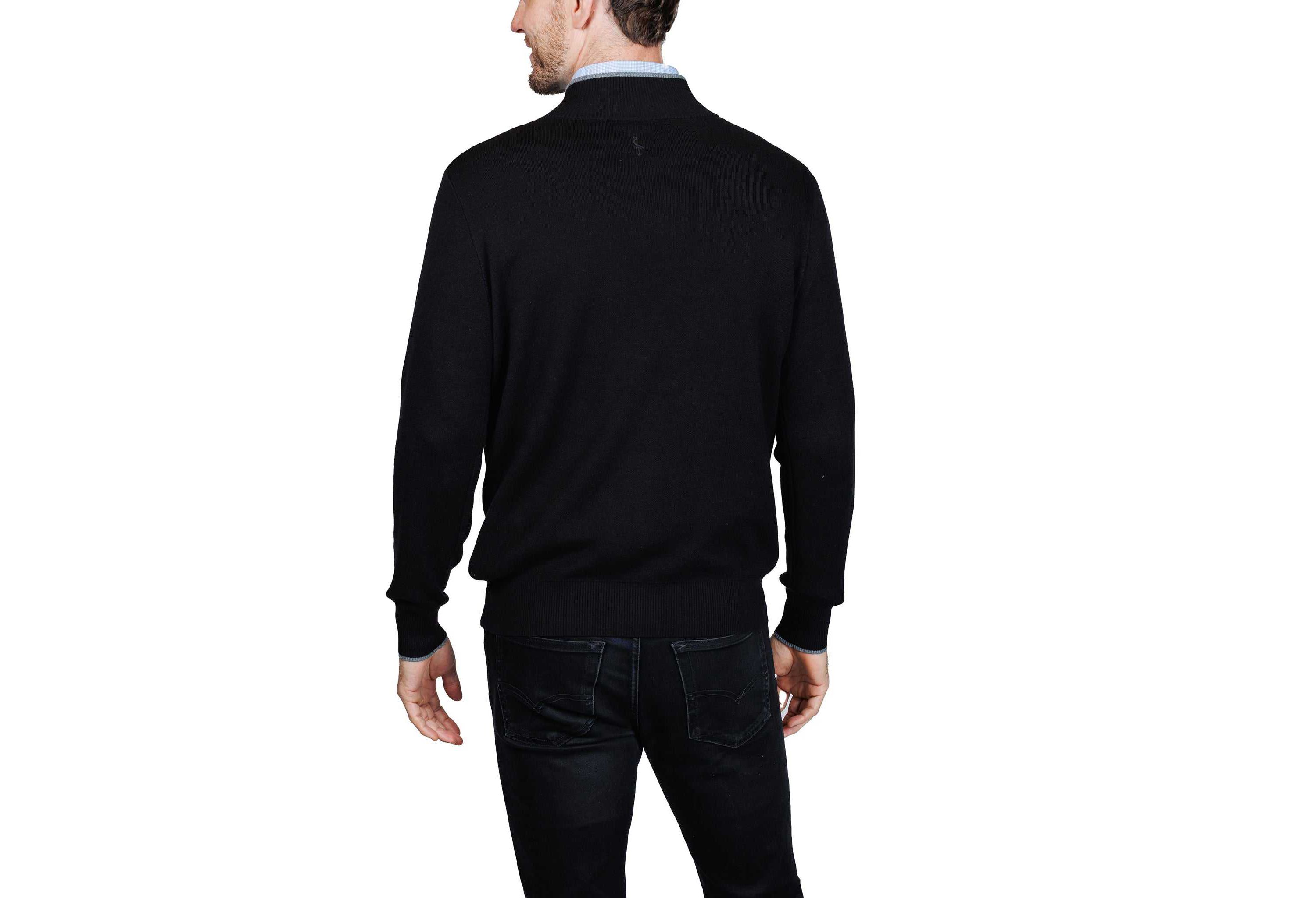 Fine Knit Quarter Zip Sweater