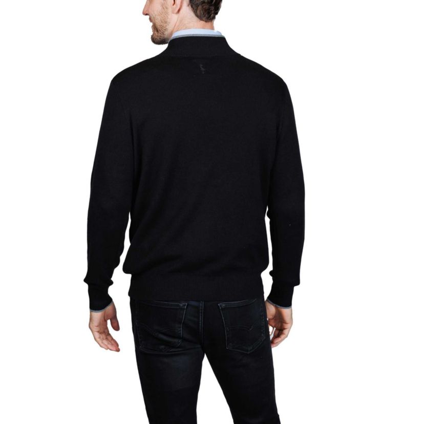 Fine Knit Quarter Zip Sweater