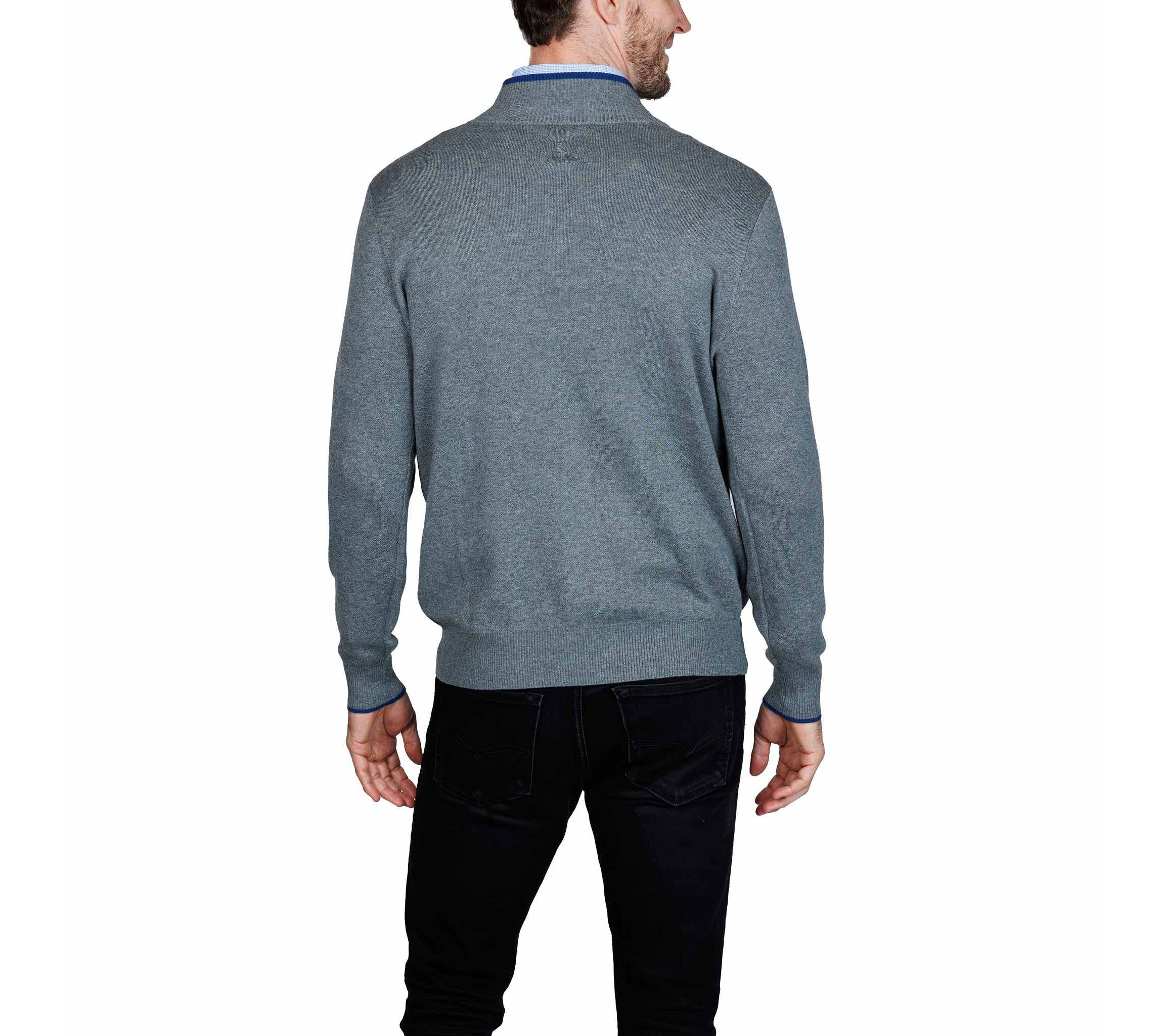 Fine Knit Quarter Zip Pullover Vest