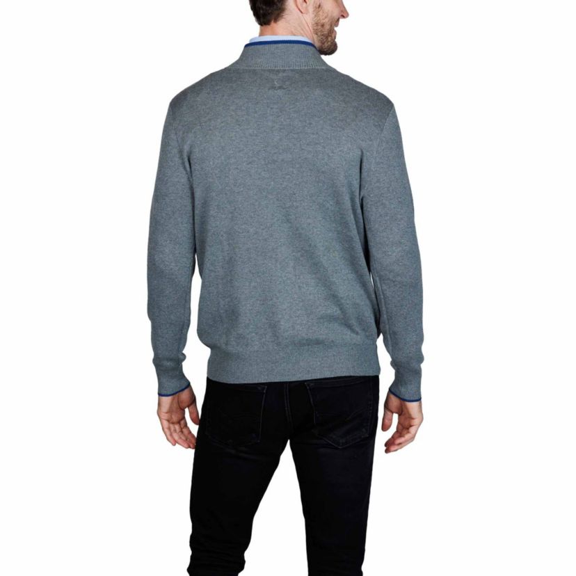 Fine Knit Quarter Zip Pullover Vest