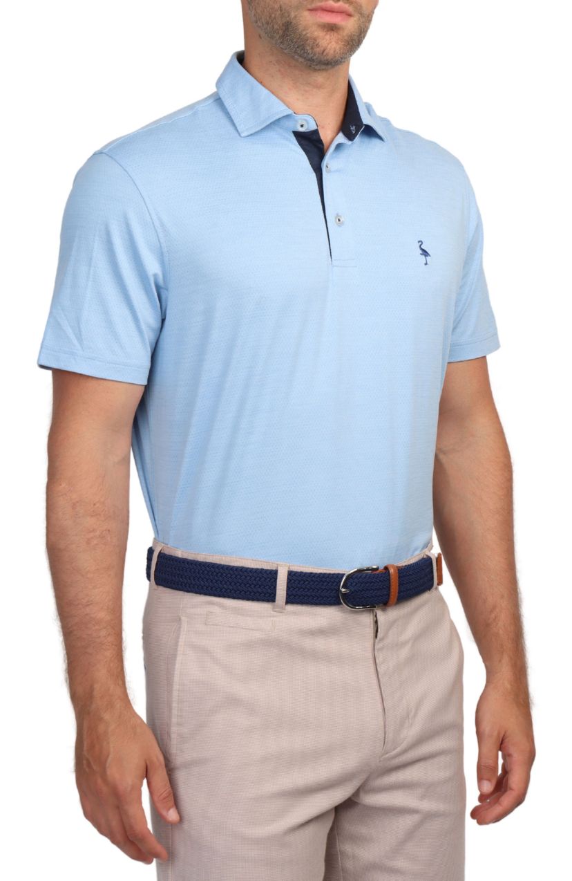Melange Mesh Performance Polo