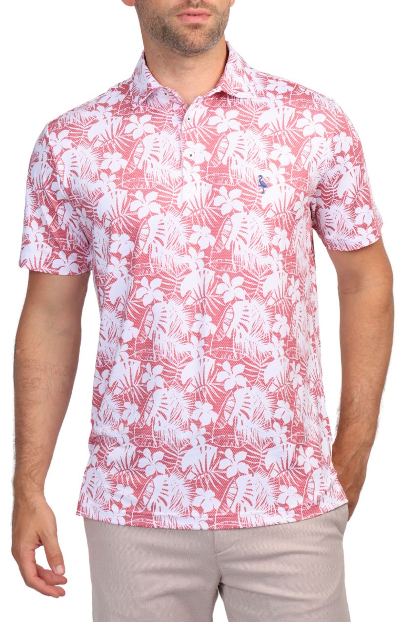 Tropical Hibiscus Performance Polo