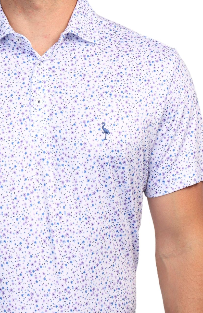 Ditzy Floral Performance Polo