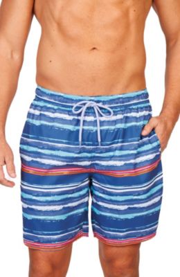 TailorByrd Men's Abstract Stripes Swim Shorts, 2XL