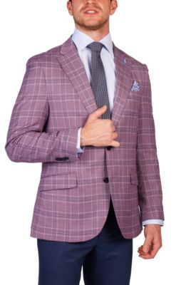 TailorByrd Men's Shadow Plaid Sportcoat, 46 Short