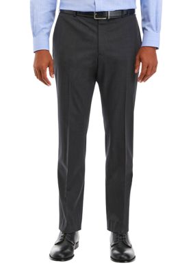 B by Brooks Brothers Men's Wool Stretch Classic Fit Suit Trouser Suit Separate Pants, Grey, 36 x 32