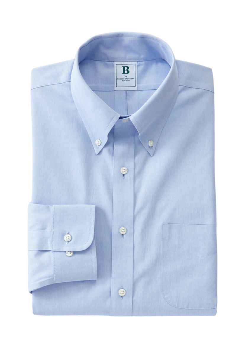 Mens Regular Fit Non Iron Solid Dress Shirt