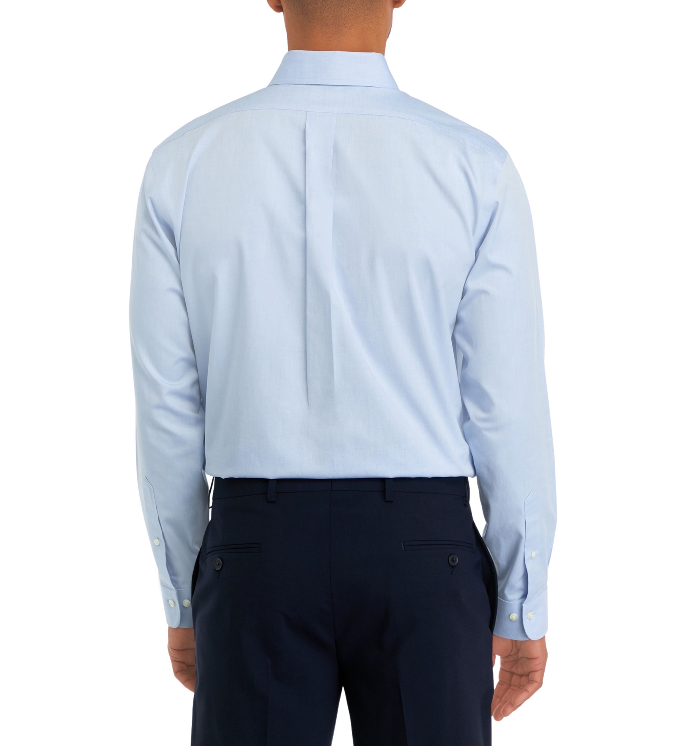 Mens Regular Fit Non Iron Solid Dress Shirt