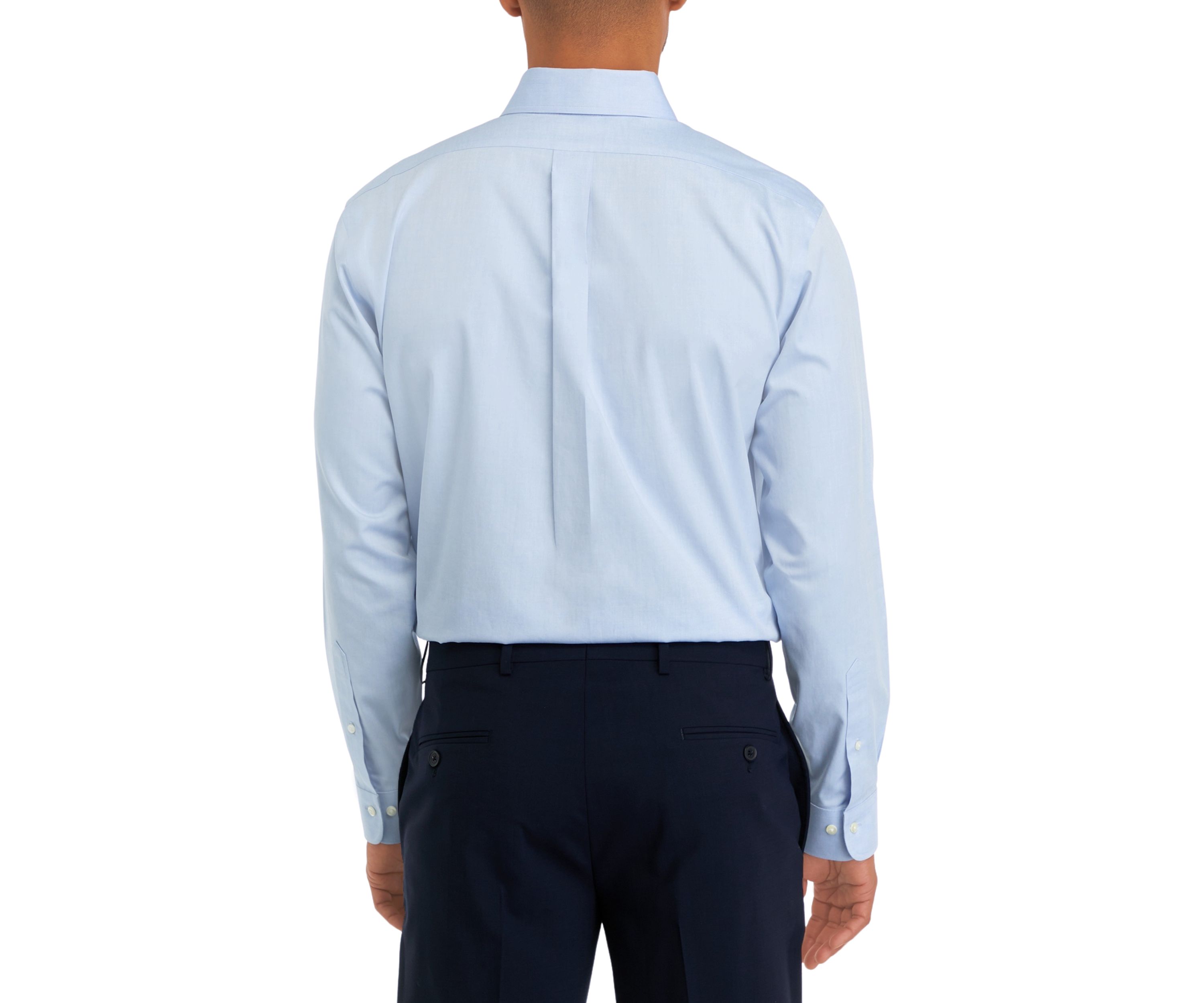 Mens Regular Fit Non Iron Solid Dress Shirt