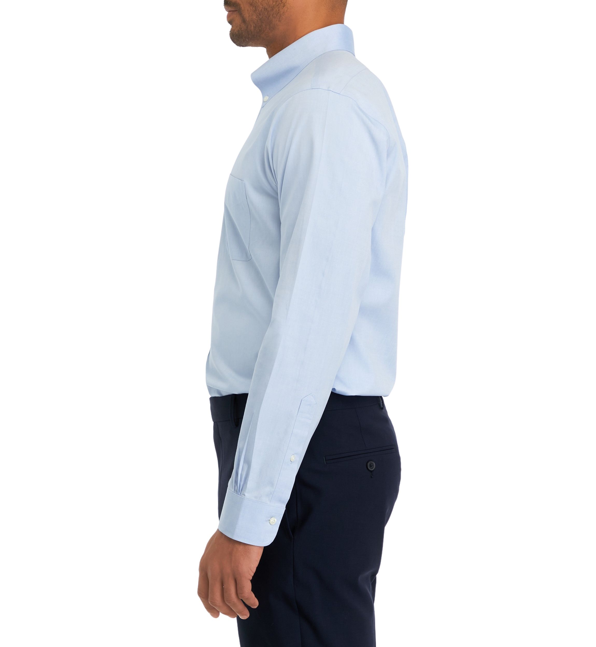 Mens Regular Fit Non Iron Solid Dress Shirt