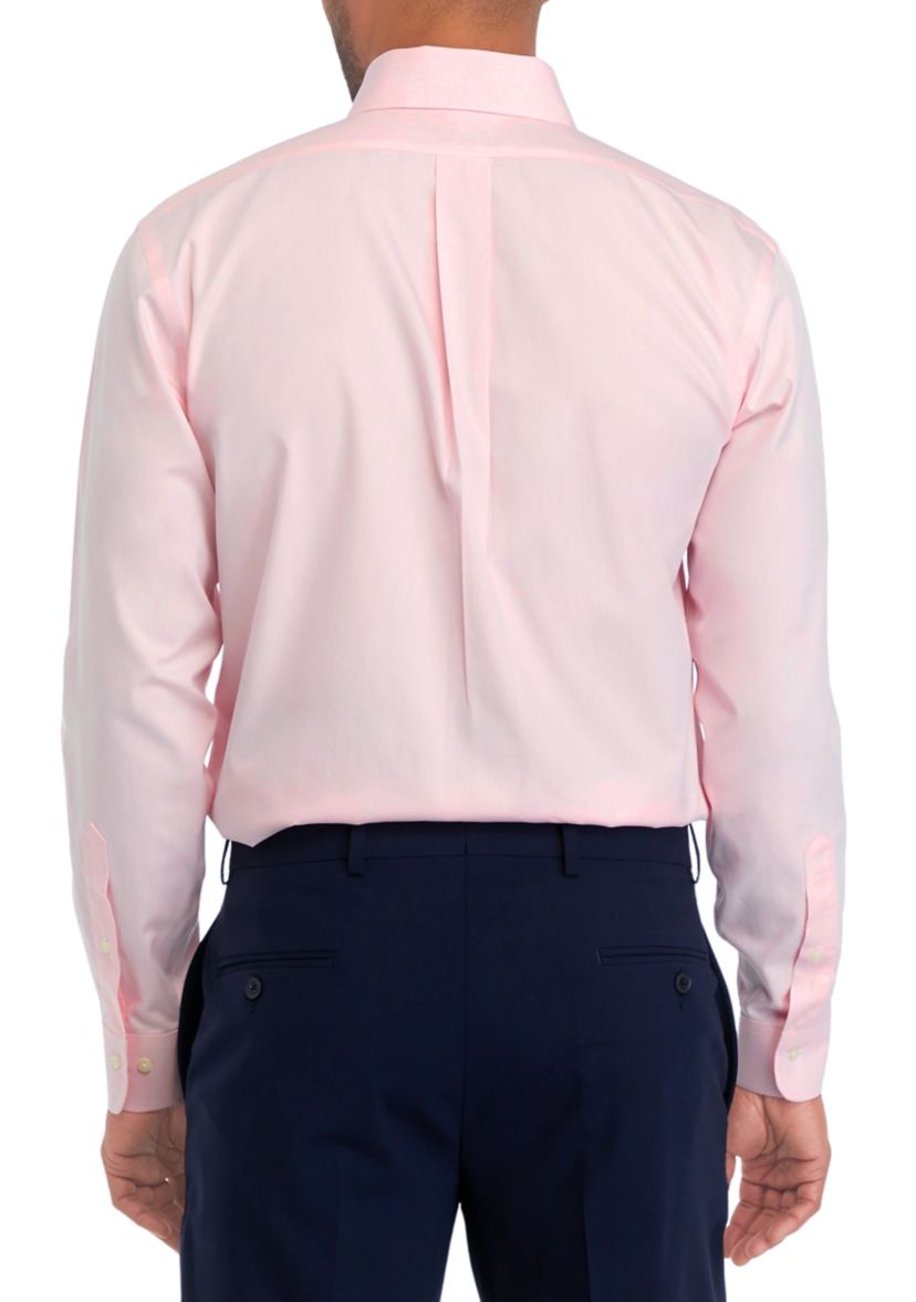 Mens Regular Fit Non Iron Solid Dress Shirt