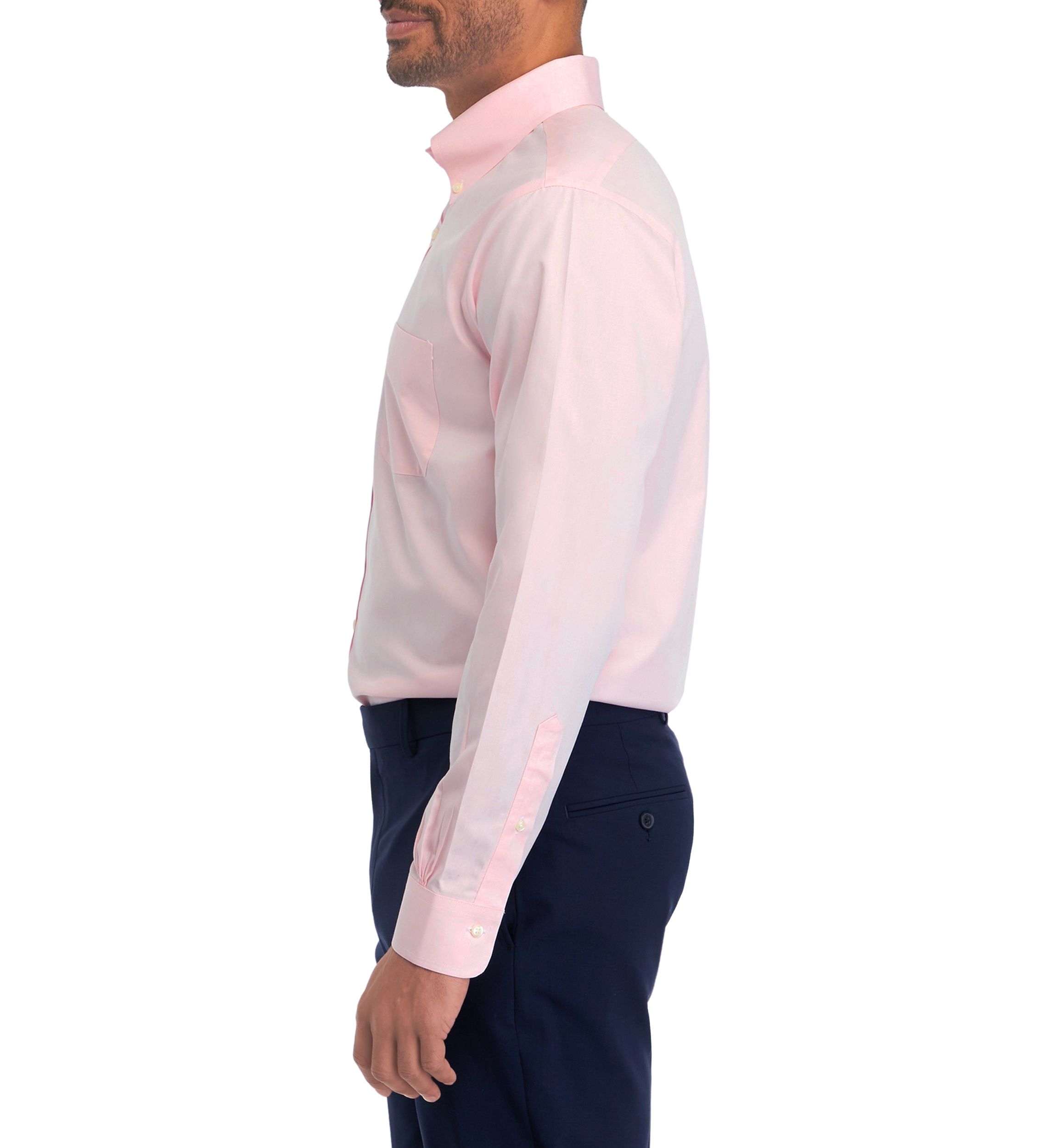 Mens Regular Fit Non Iron Solid Dress Shirt