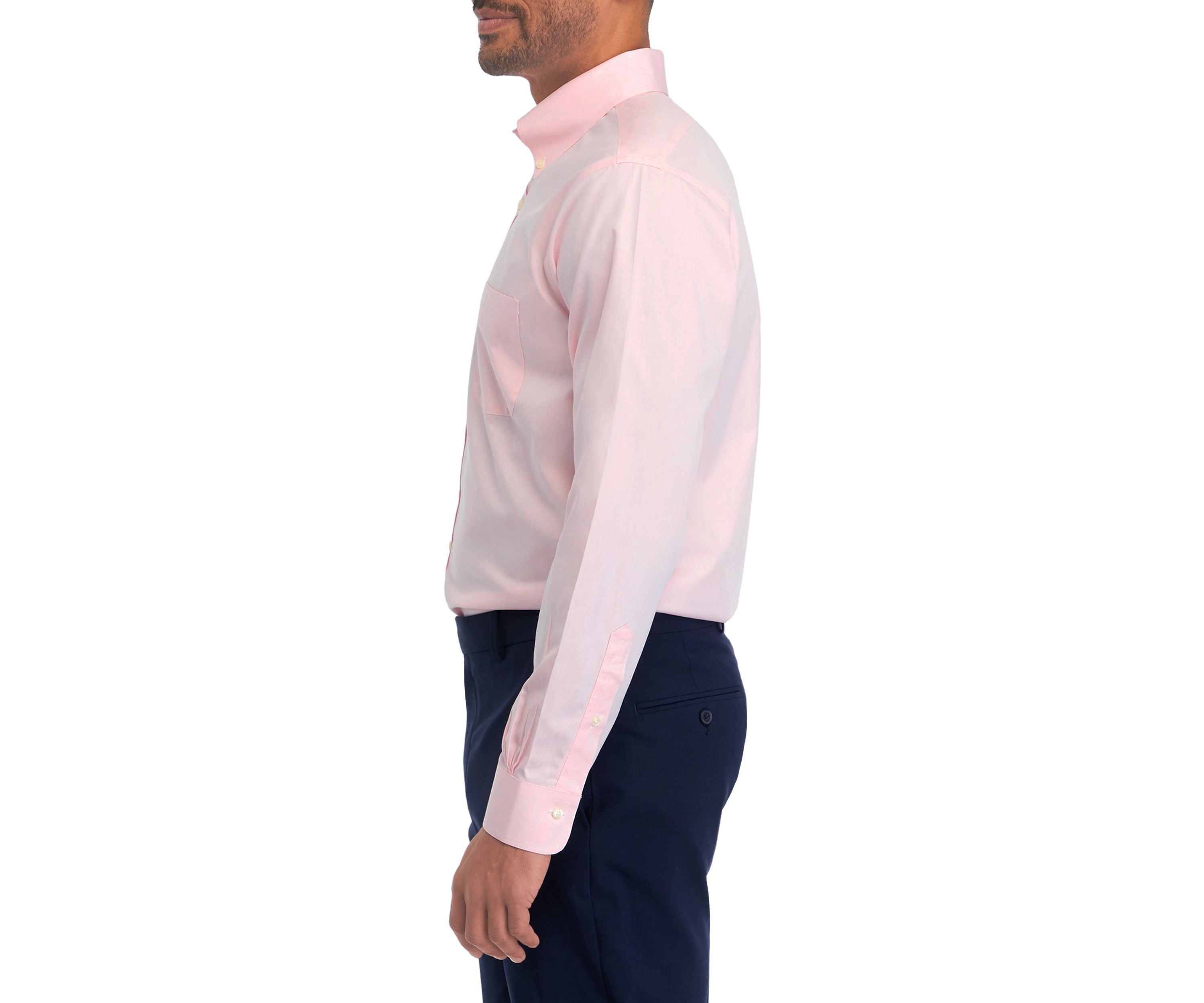 Mens Regular Fit Non Iron Solid Dress Shirt