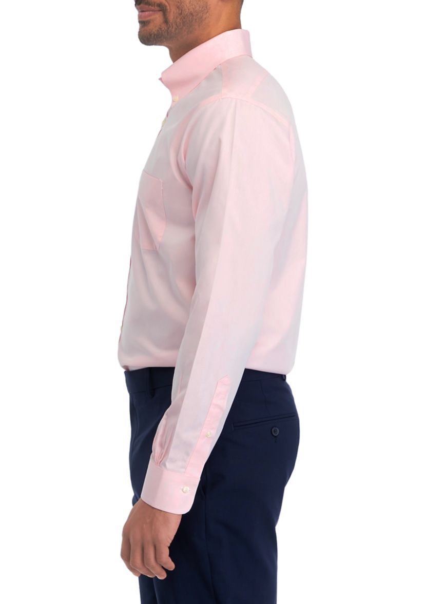 Mens Regular Fit Non Iron Solid Dress Shirt