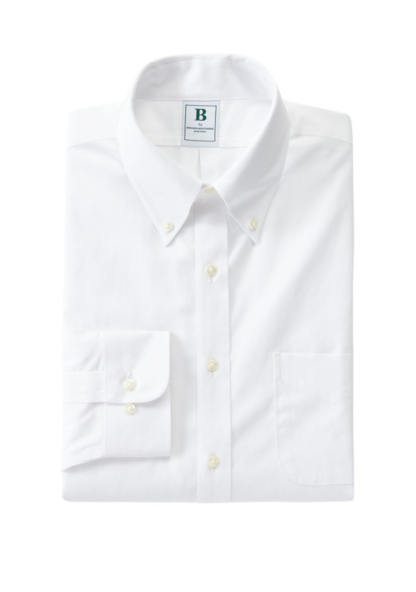 Mens Regular Fit Non-Iron Solid Dress Shirt