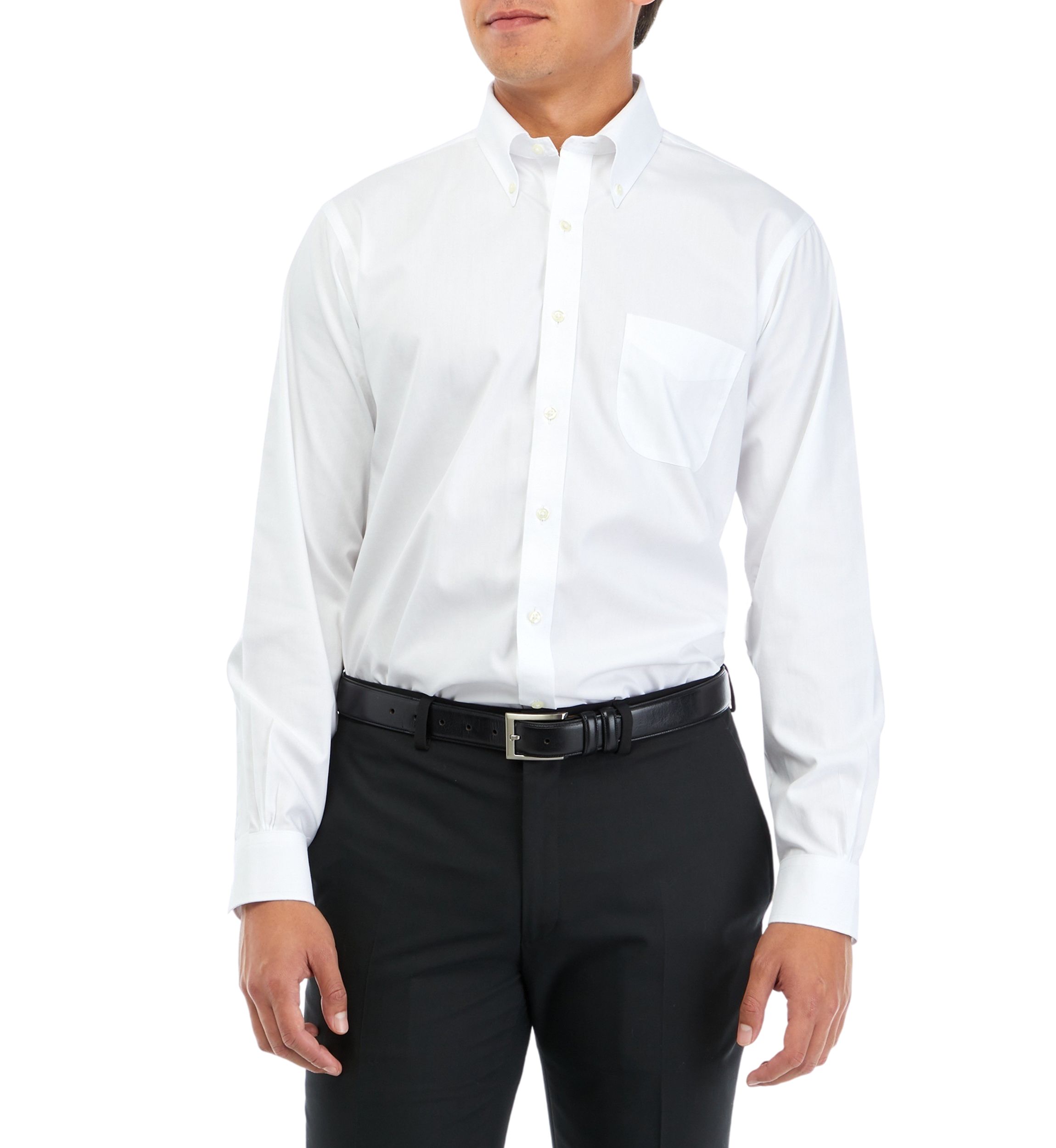 Mens Regular Fit Non-Iron Solid Dress Shirt