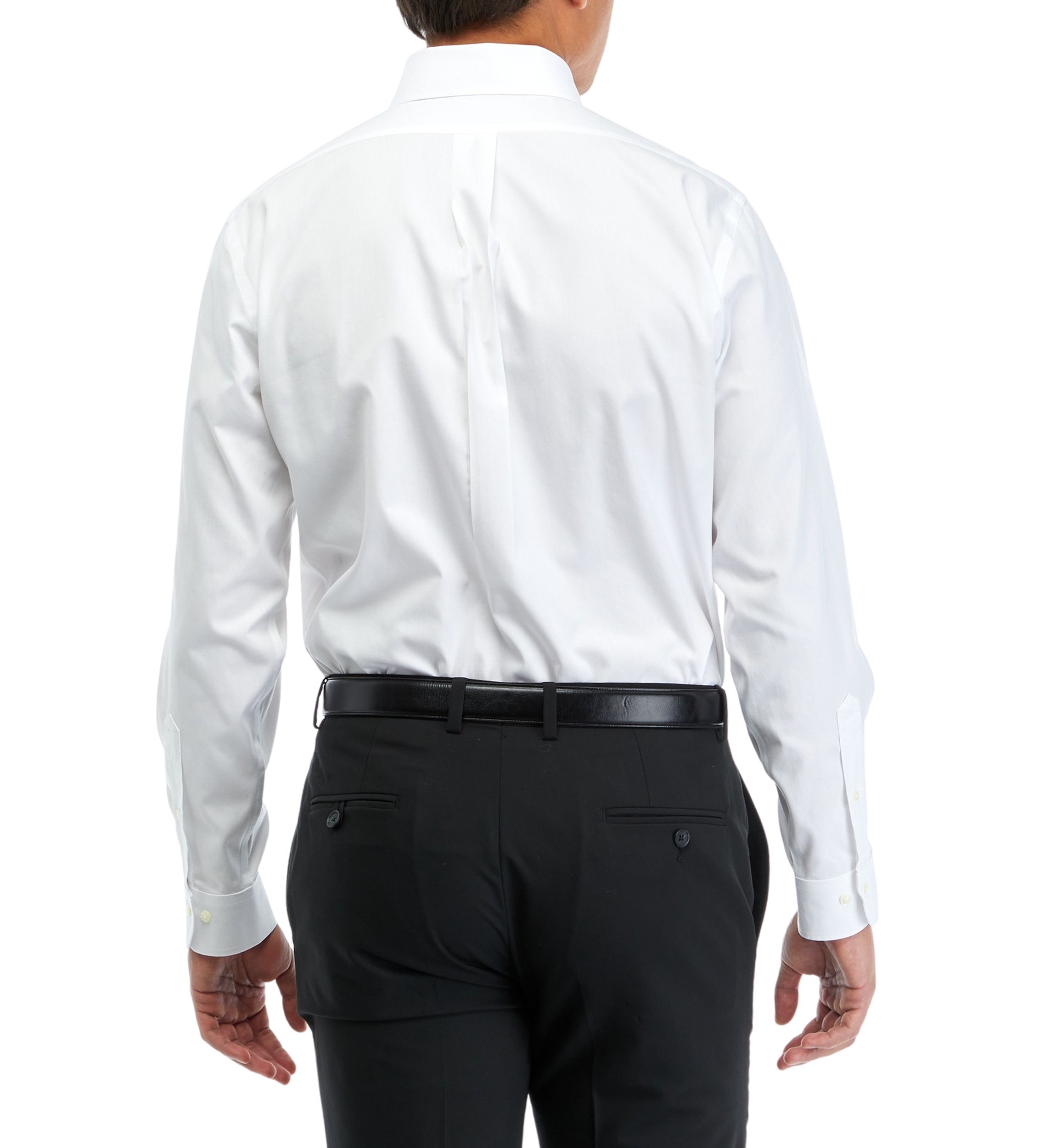 Mens Regular Fit Non-Iron Solid Dress Shirt