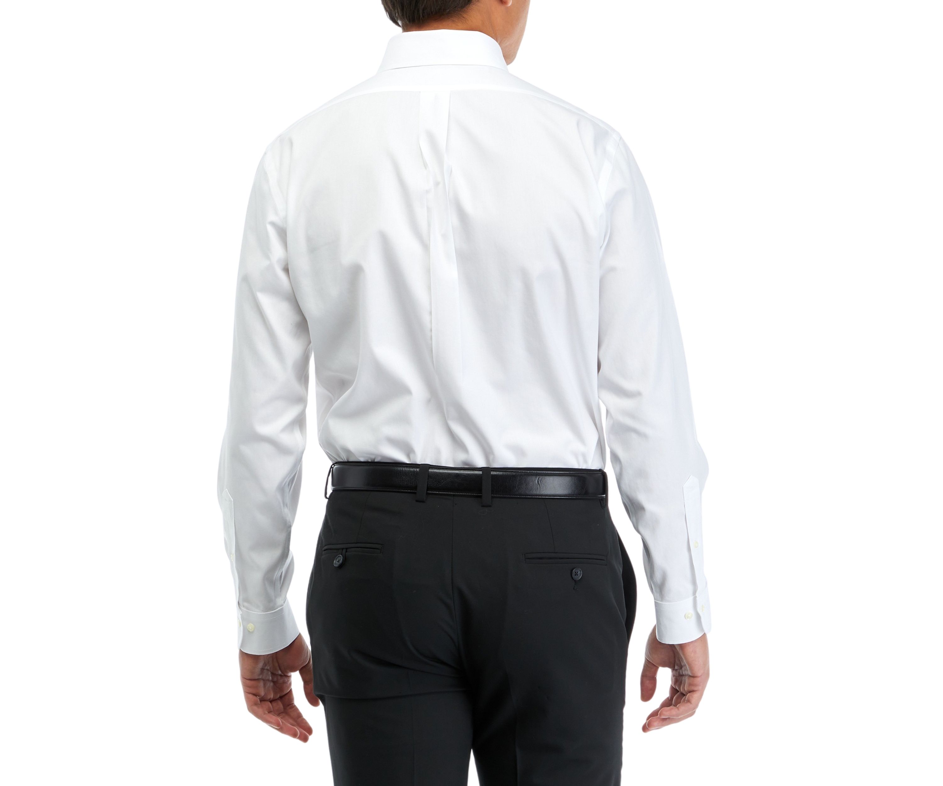 Mens Regular Fit Non-Iron Solid Dress Shirt