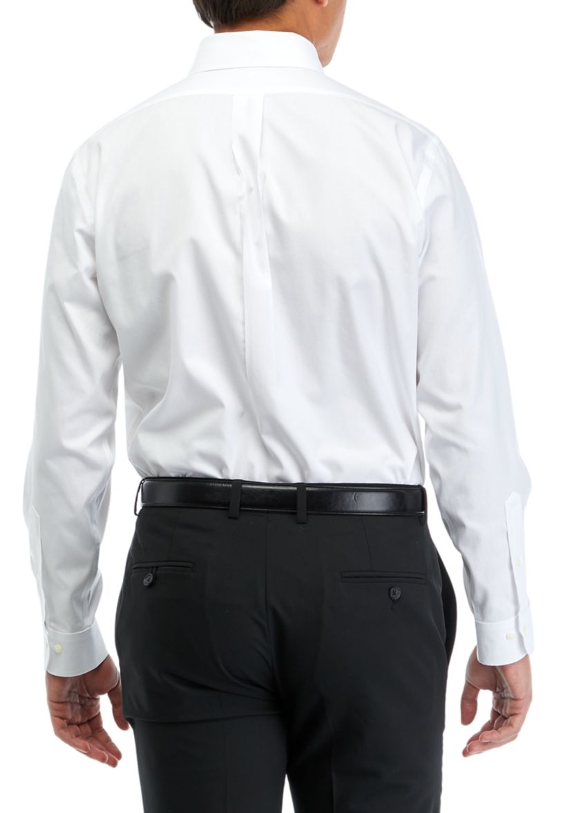 Mens Regular Fit Non-Iron Solid Dress Shirt