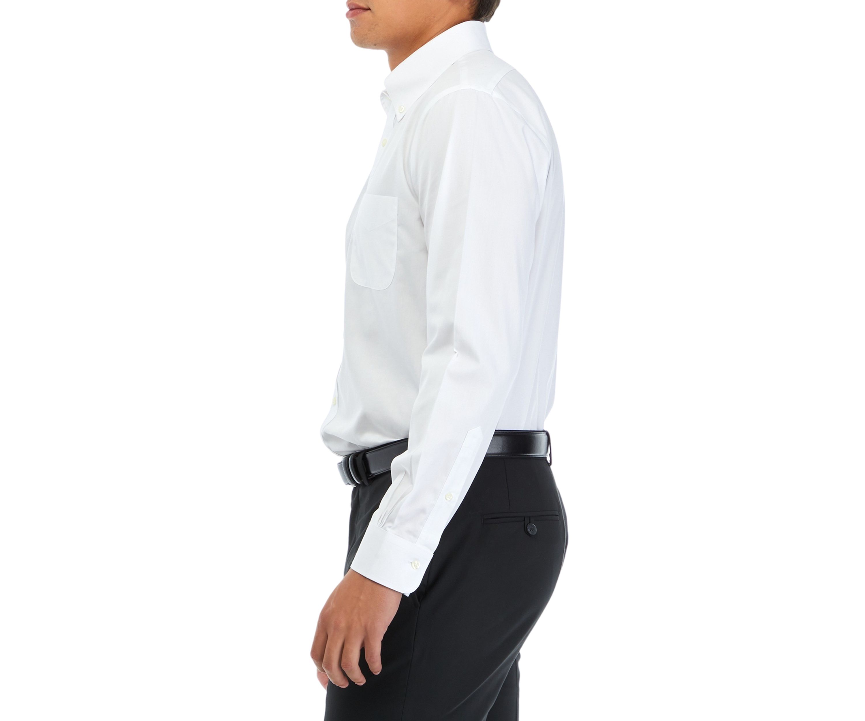 Mens Regular Fit Non-Iron Solid Dress Shirt