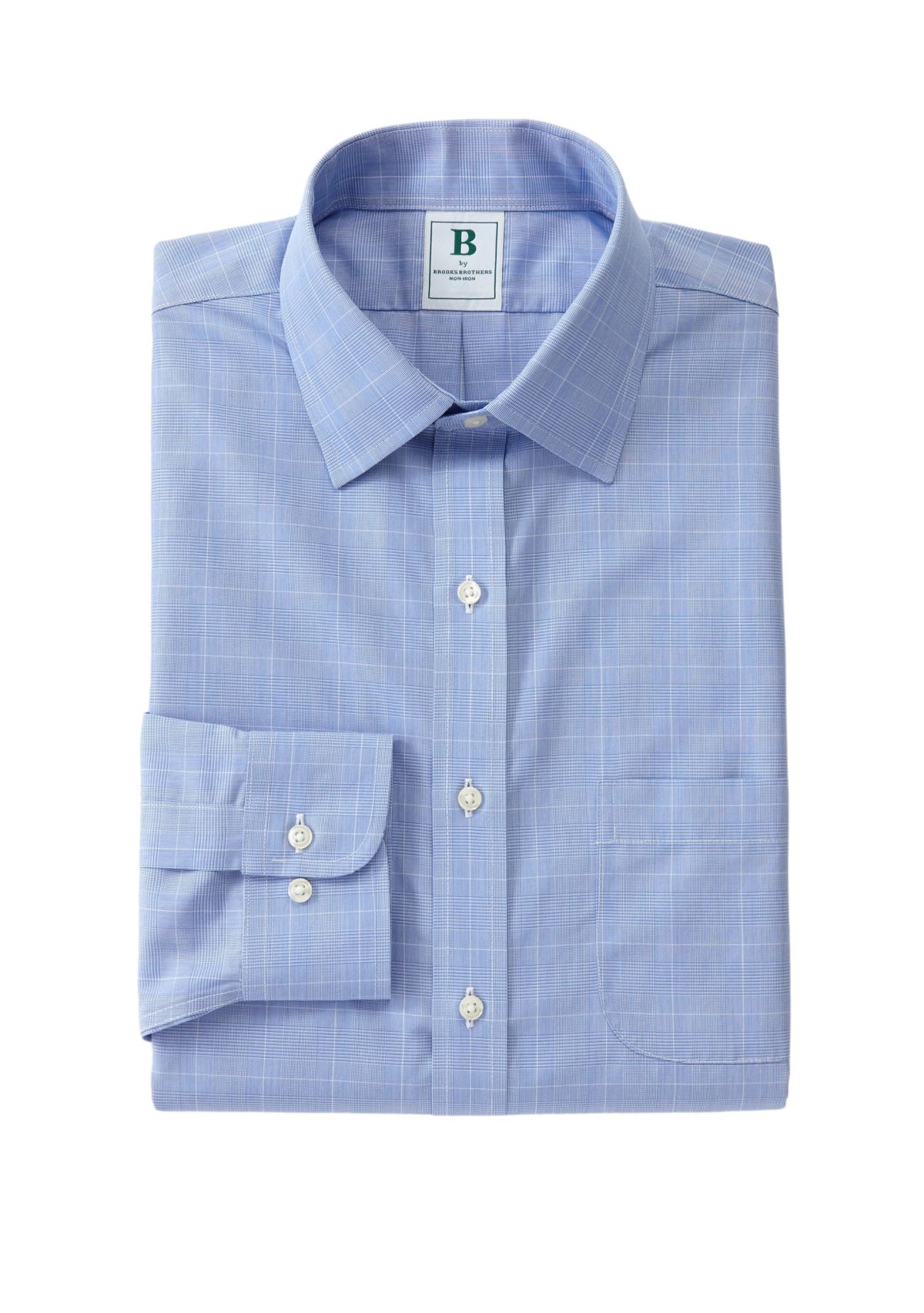 Mens Regular Fit Non Iron Check Dress Shirt