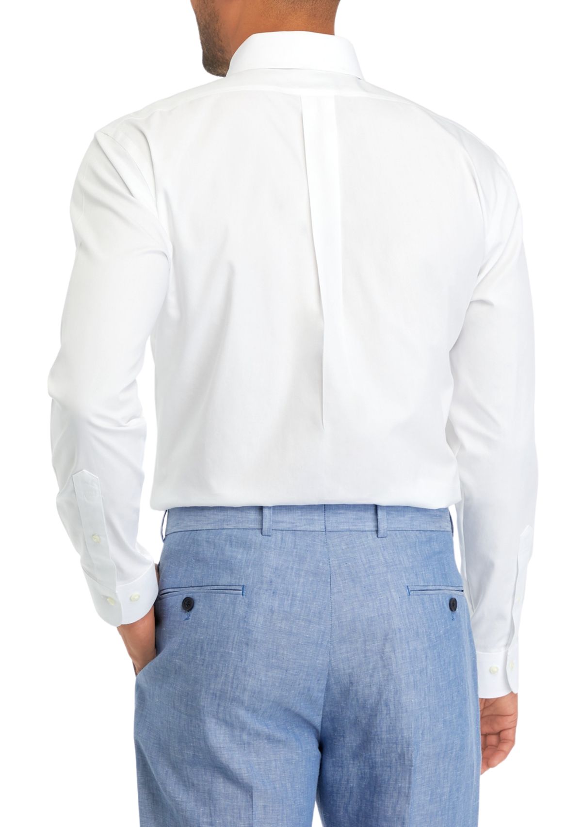 Mens Regular Fit Non Iron Solid Dress Shirt