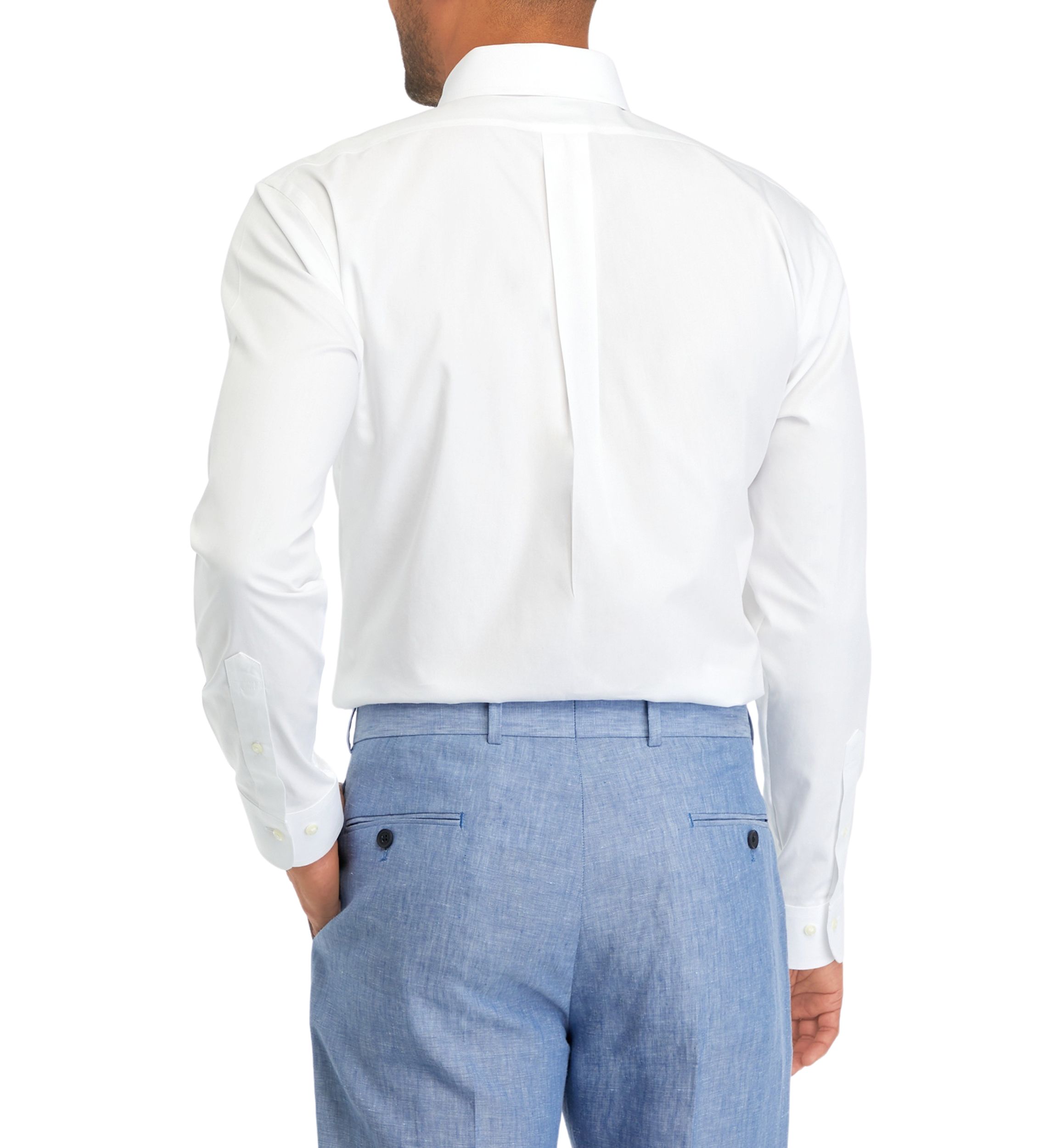 Mens Regular Fit Non Iron Solid Dress Shirt