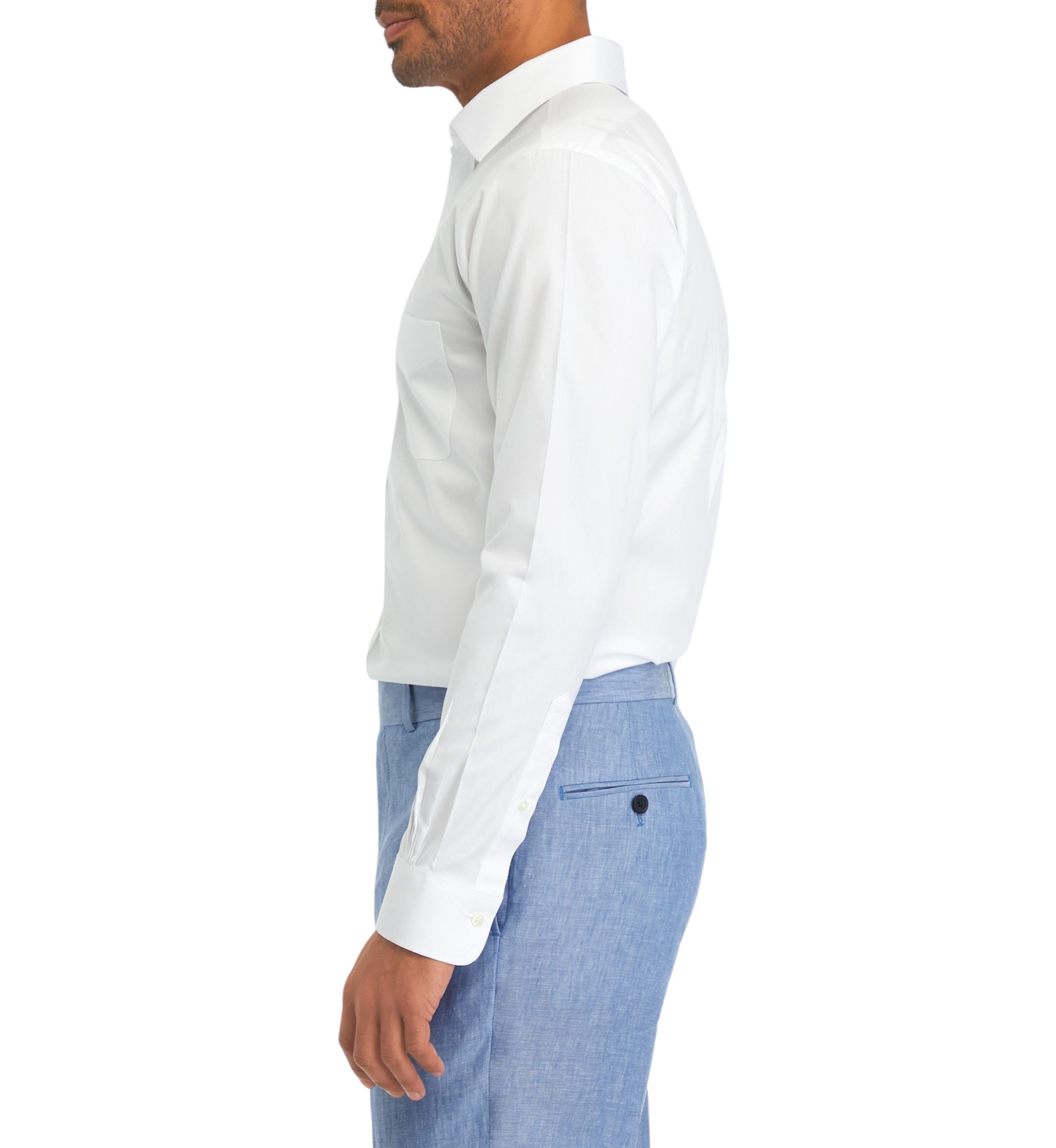 Mens Regular Fit Non Iron Solid Dress Shirt