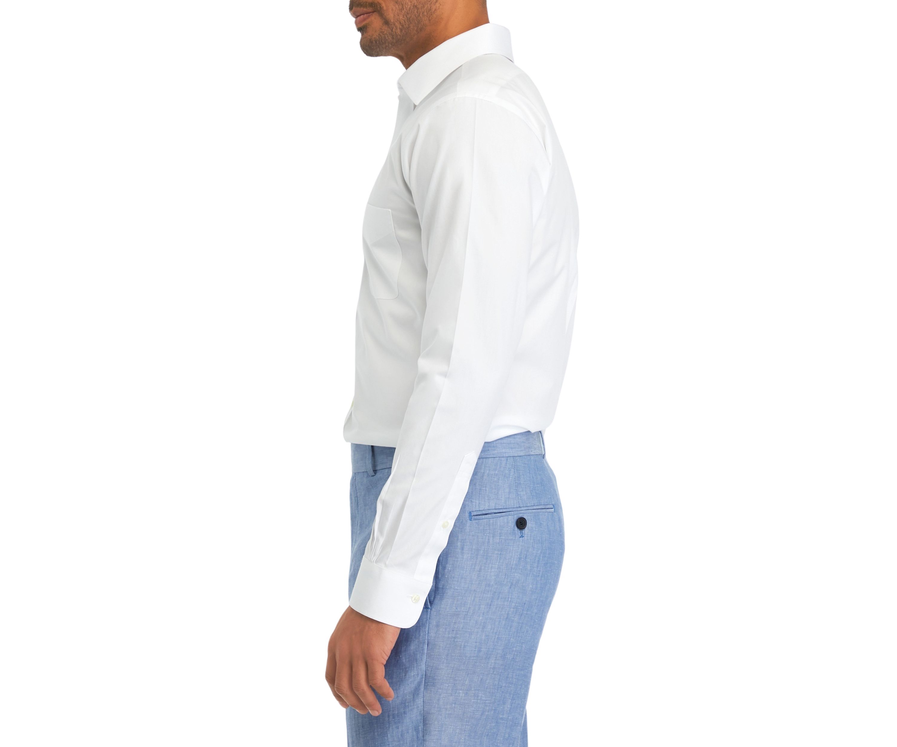 Mens Regular Fit Non Iron Solid Dress Shirt