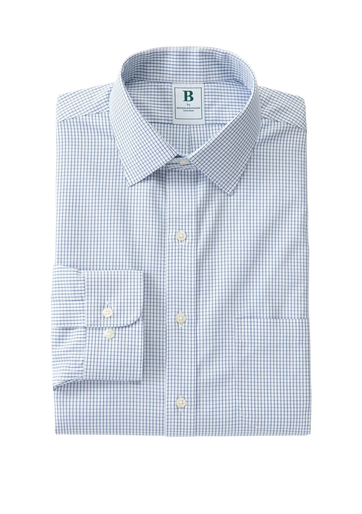 Mens Regular Fit Non Iron Glenn Plaid Dress Shirt 