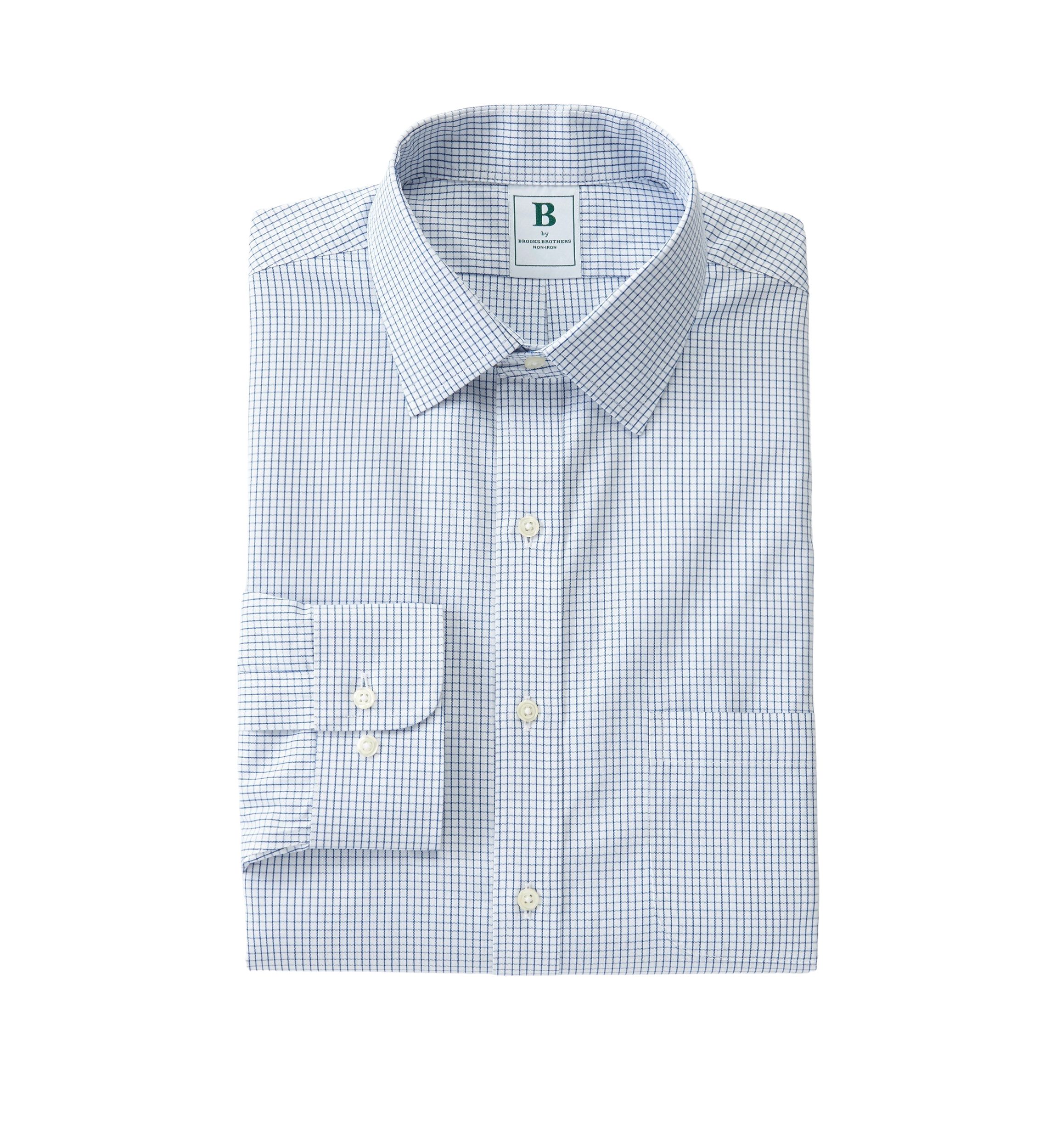 Mens Regular Fit Non Iron Glenn Plaid Dress Shirt 