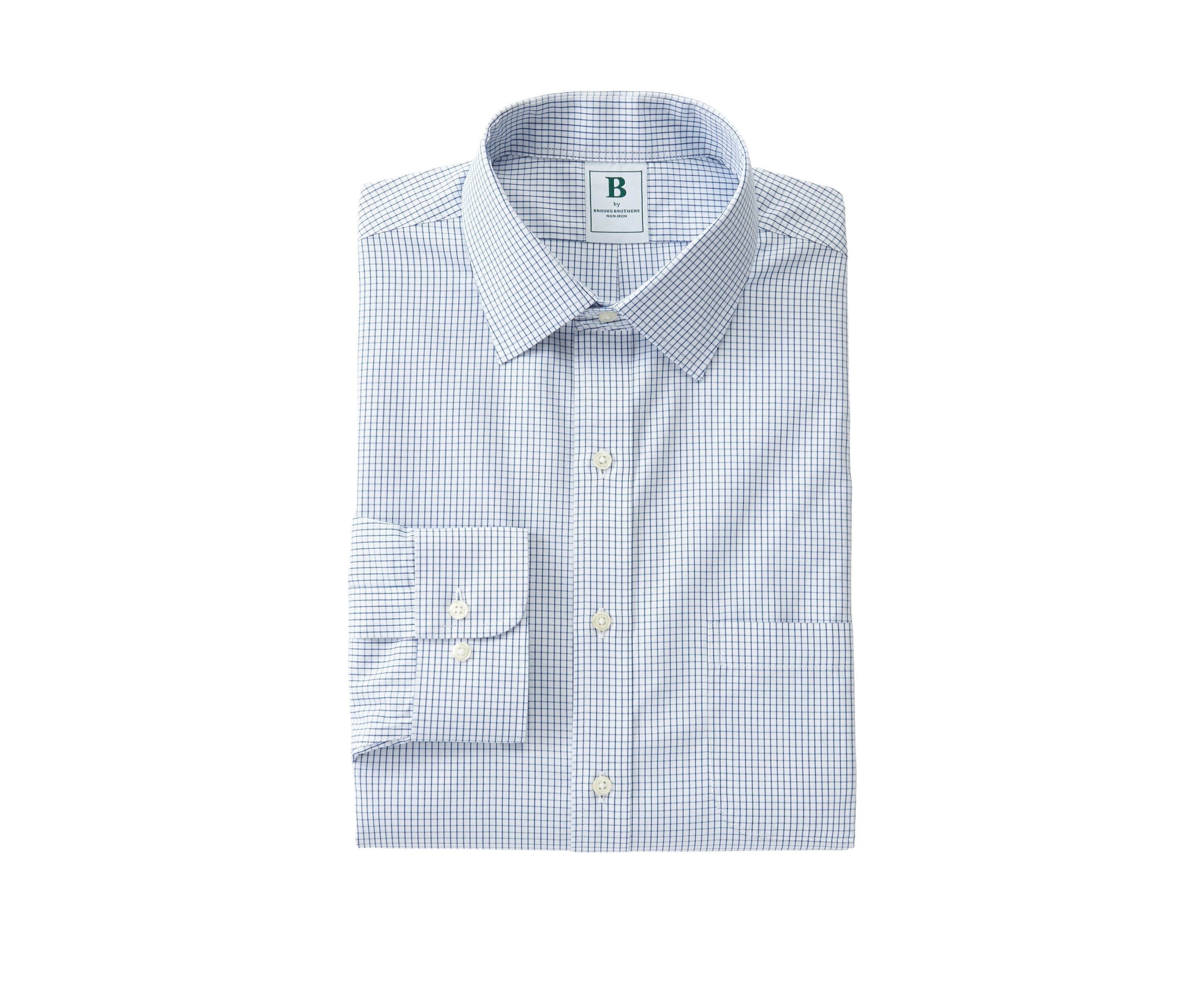 Mens Regular Fit Non Iron Glenn Plaid Dress Shirt 