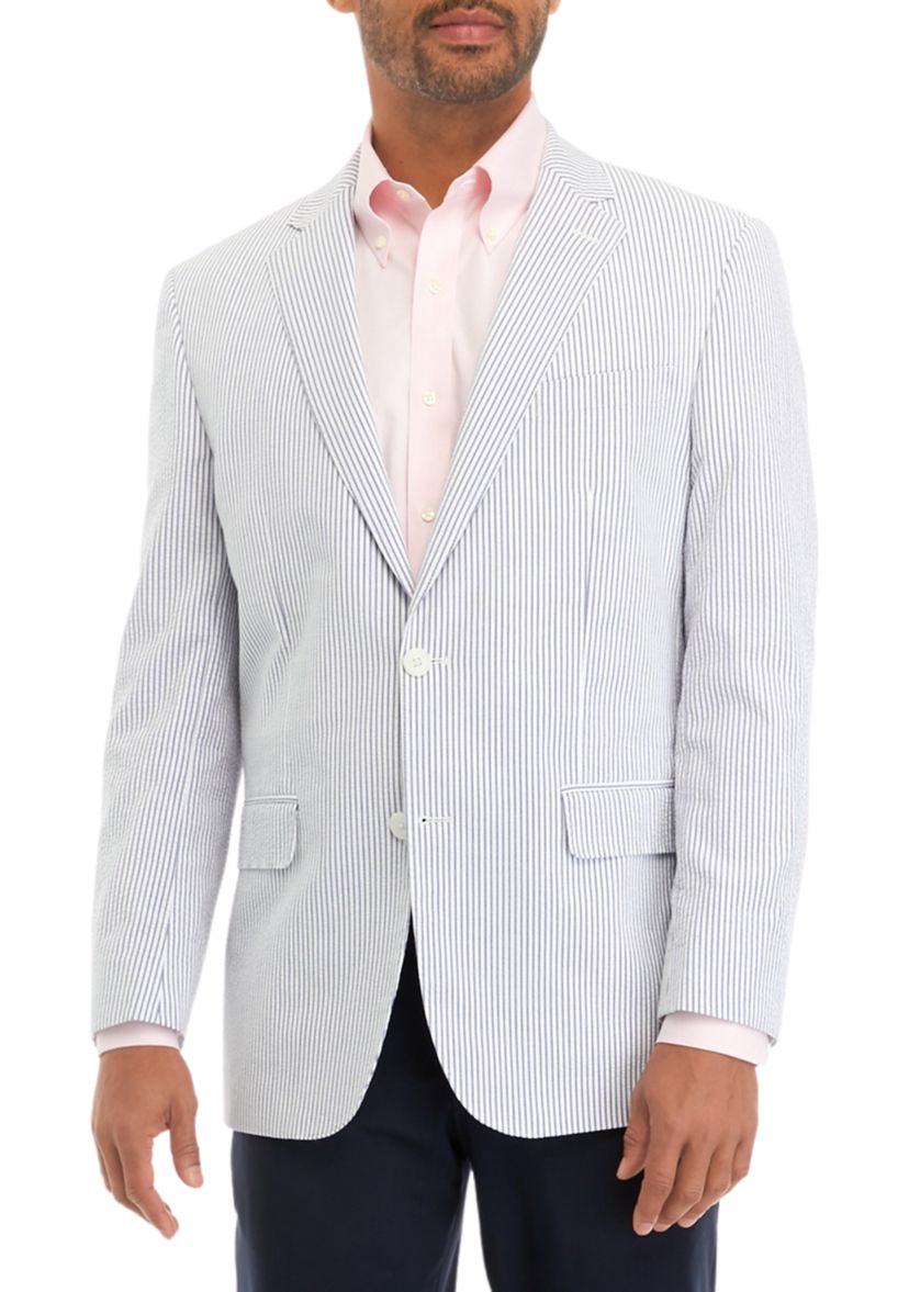 Blue Stripe Seersucker Sport Coat 