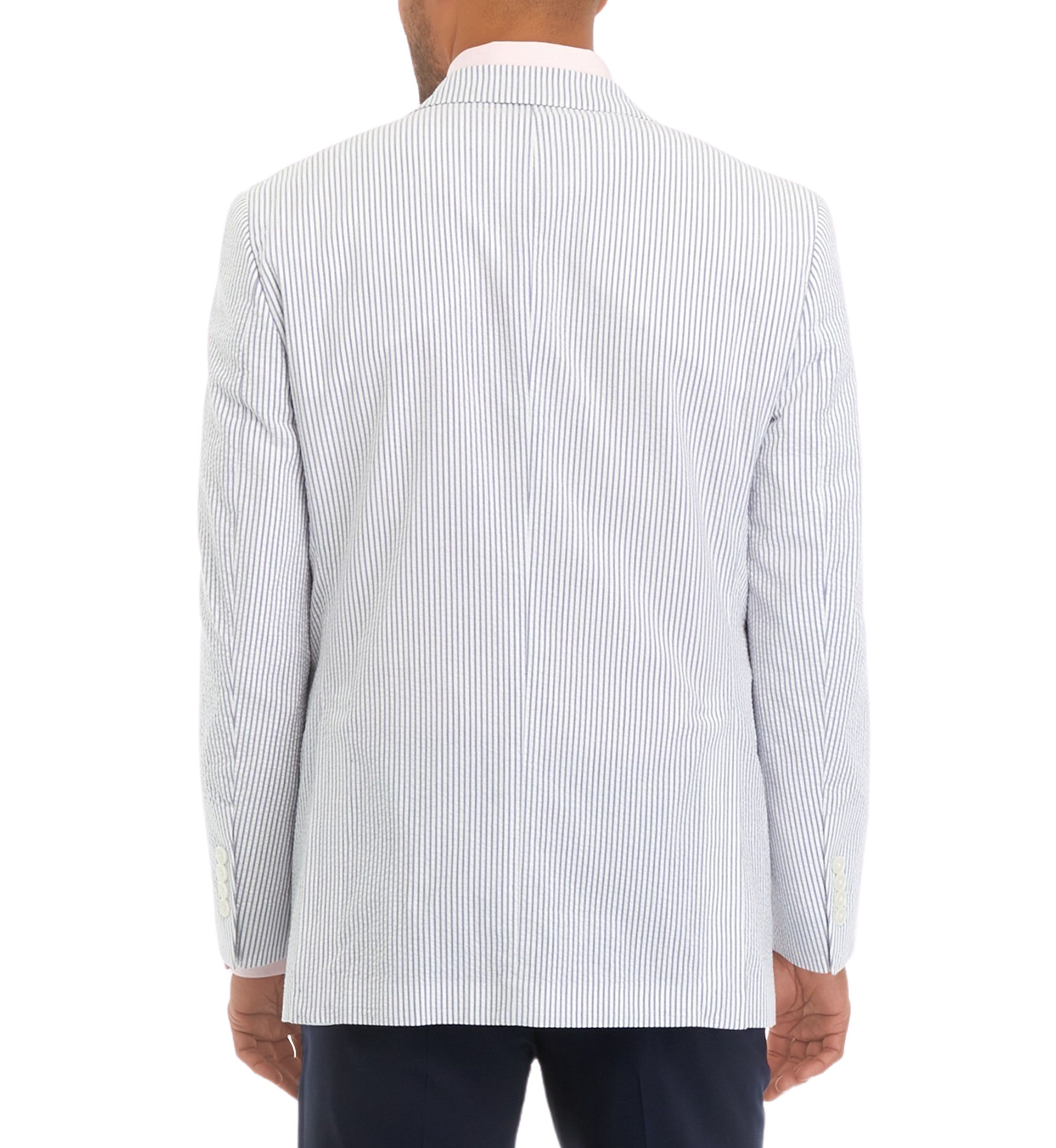 Blue Stripe Seersucker Sport Coat 