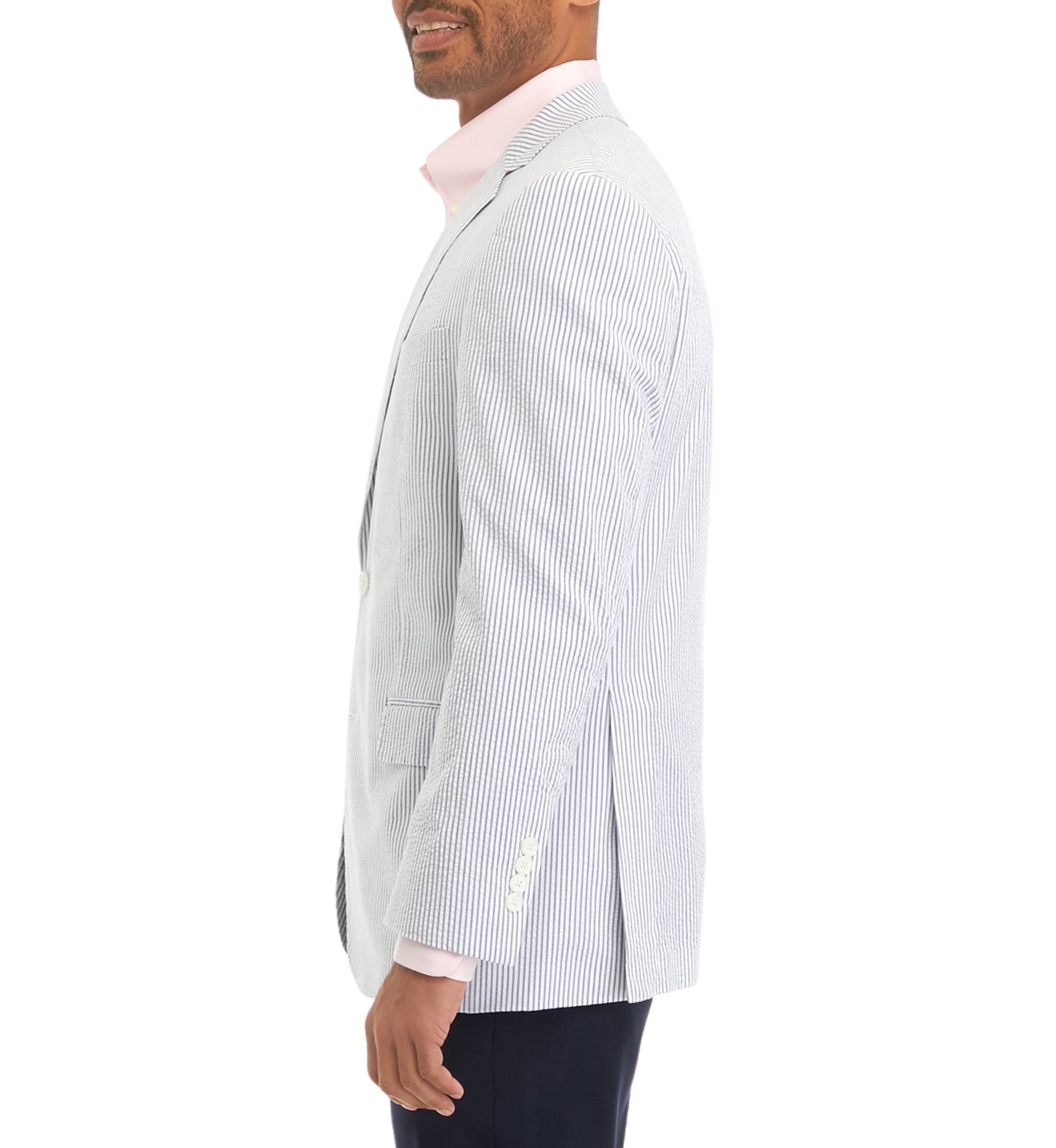 Blue Stripe Seersucker Sport Coat 
