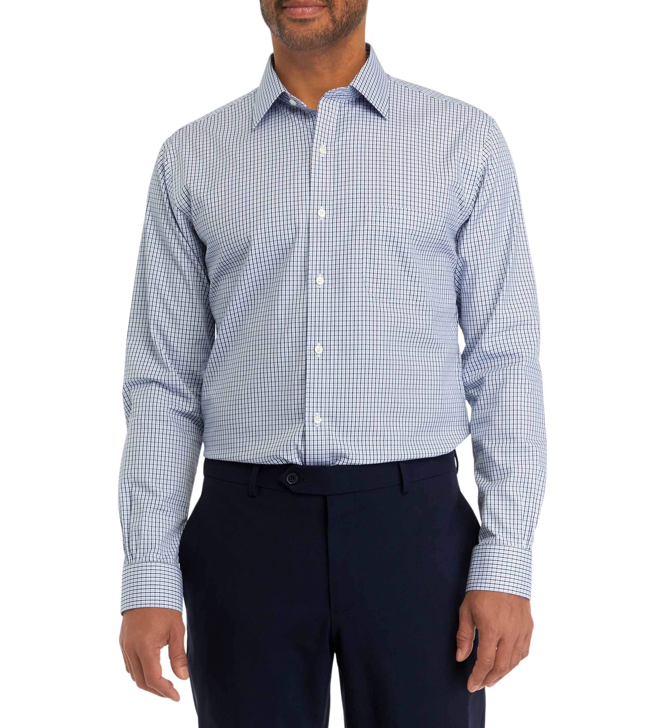  Regular Fit Non-Iron Check Dress Shirt