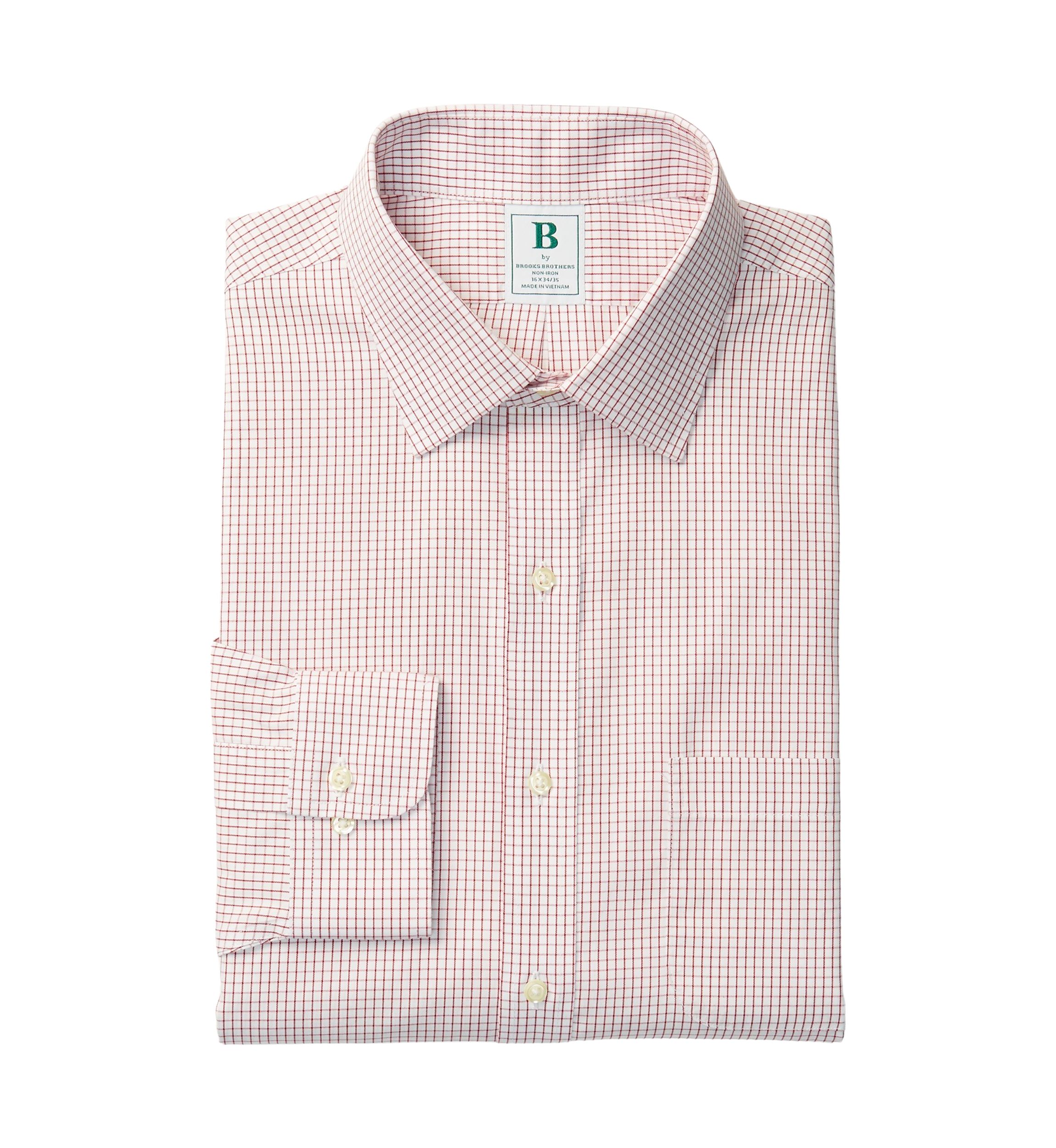 Regular Fit Non-Iron Windowpane Dress Shirt