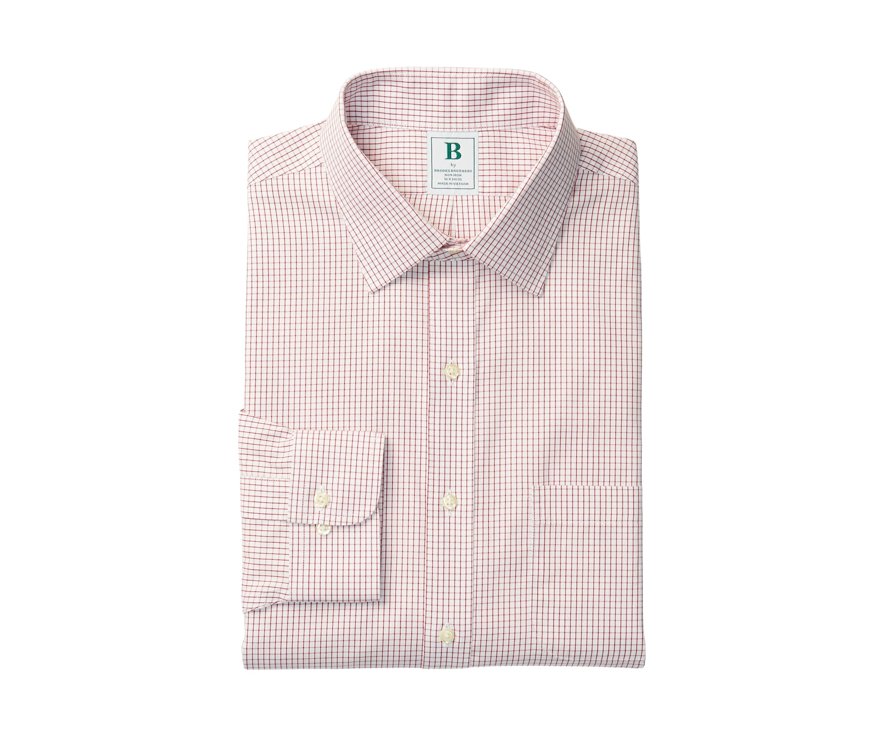 Regular Fit Non-Iron Windowpane Dress Shirt
