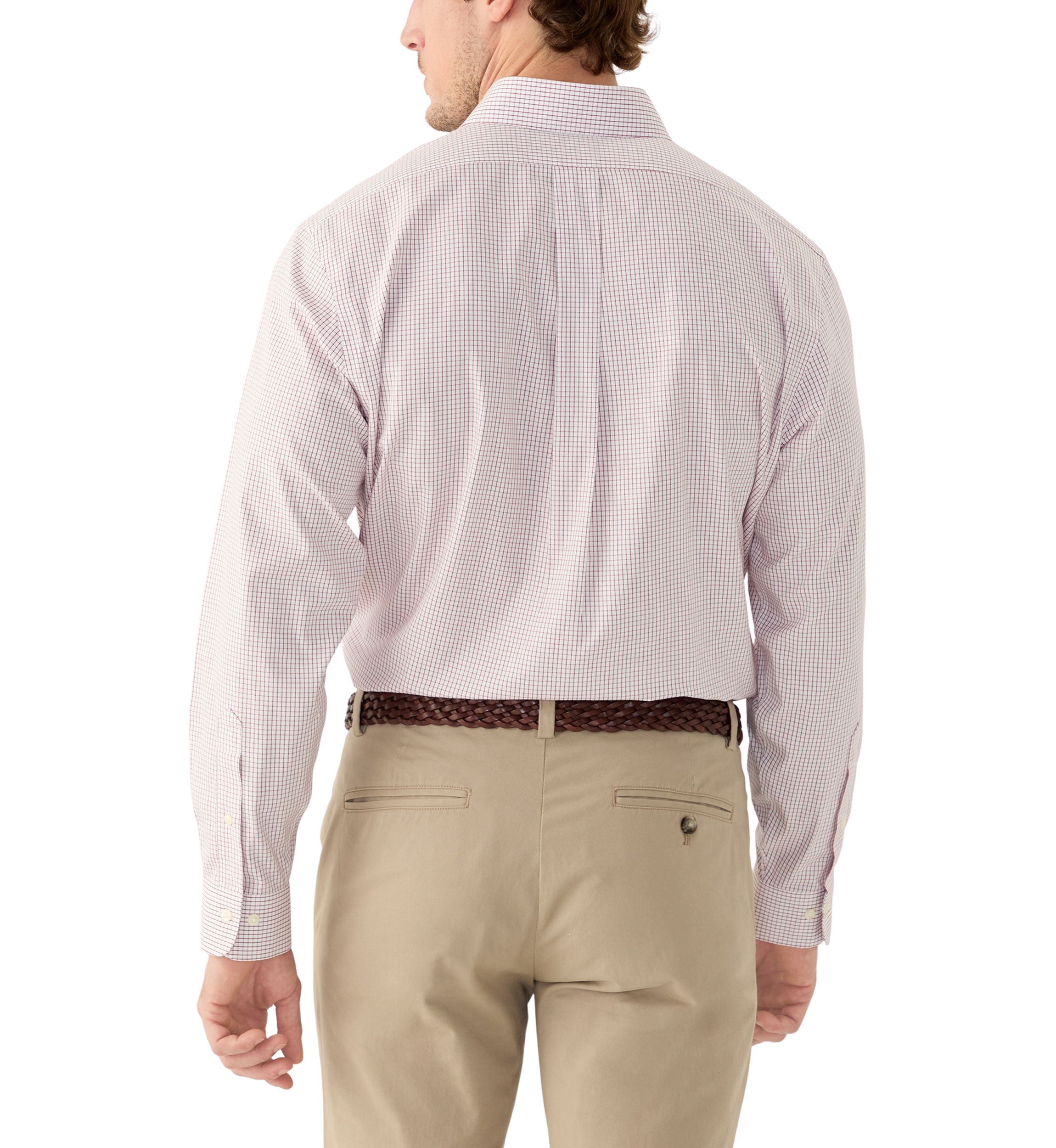 Regular Fit Non-Iron Windowpane Dress Shirt
