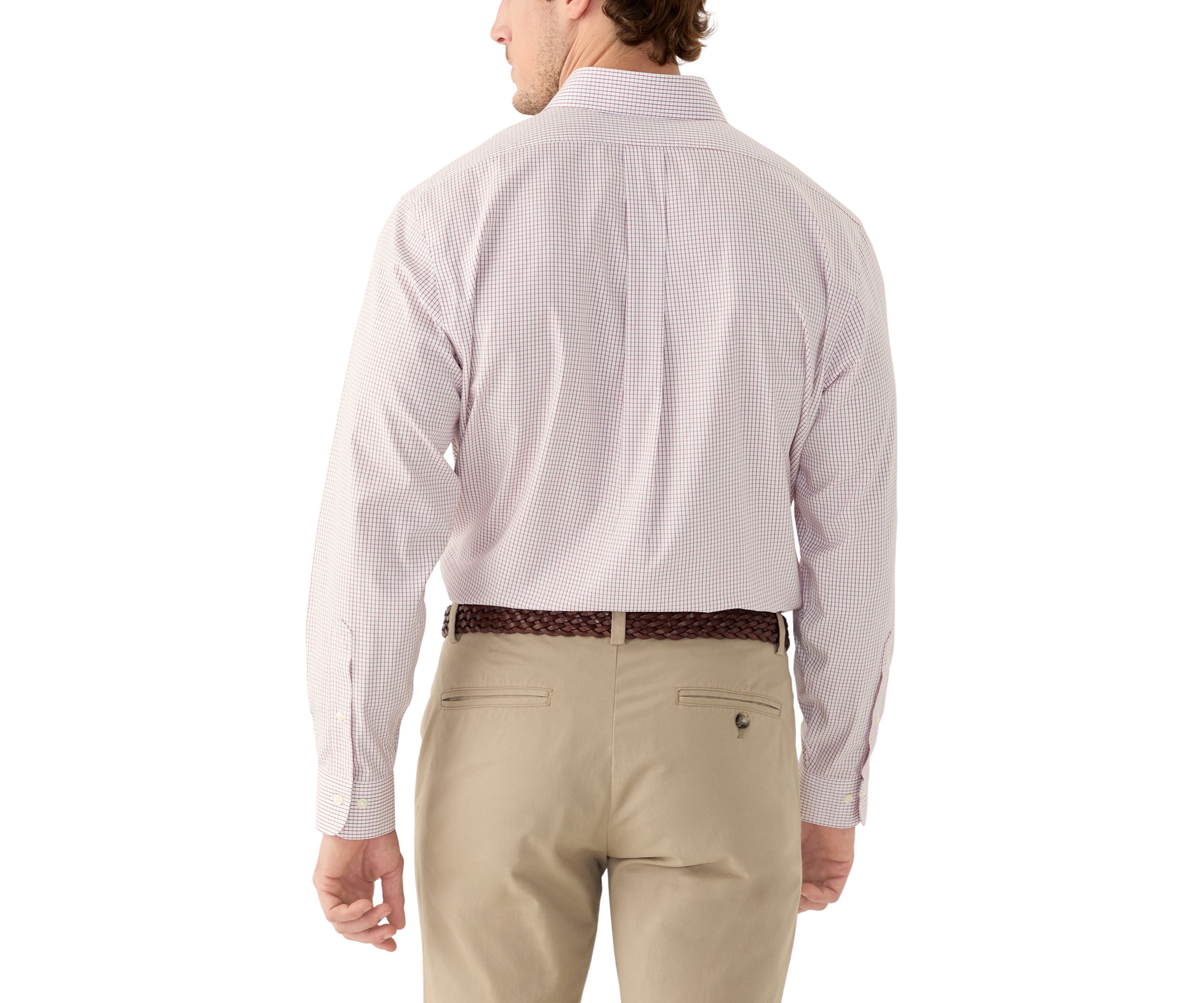 Regular Fit Non-Iron Windowpane Dress Shirt