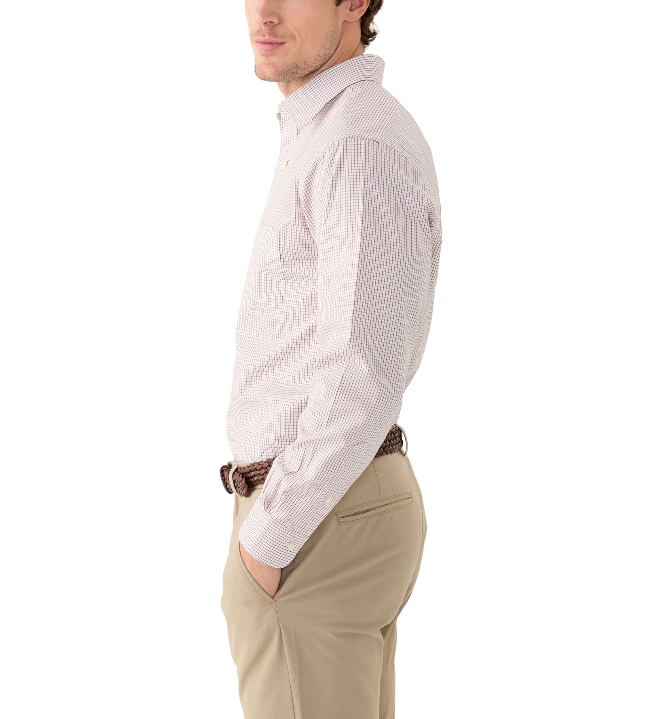 Regular Fit Non-Iron Windowpane Dress Shirt
