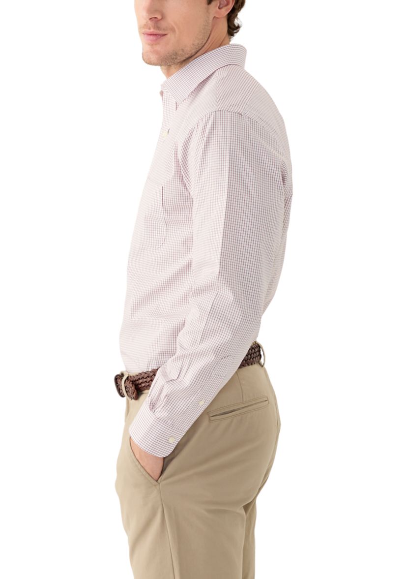 Regular Fit Non-Iron Windowpane Dress Shirt