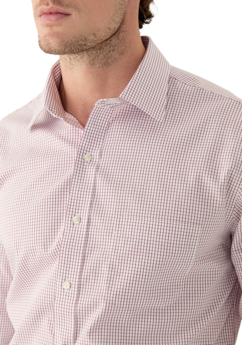 Regular Fit Non-Iron Windowpane Dress Shirt