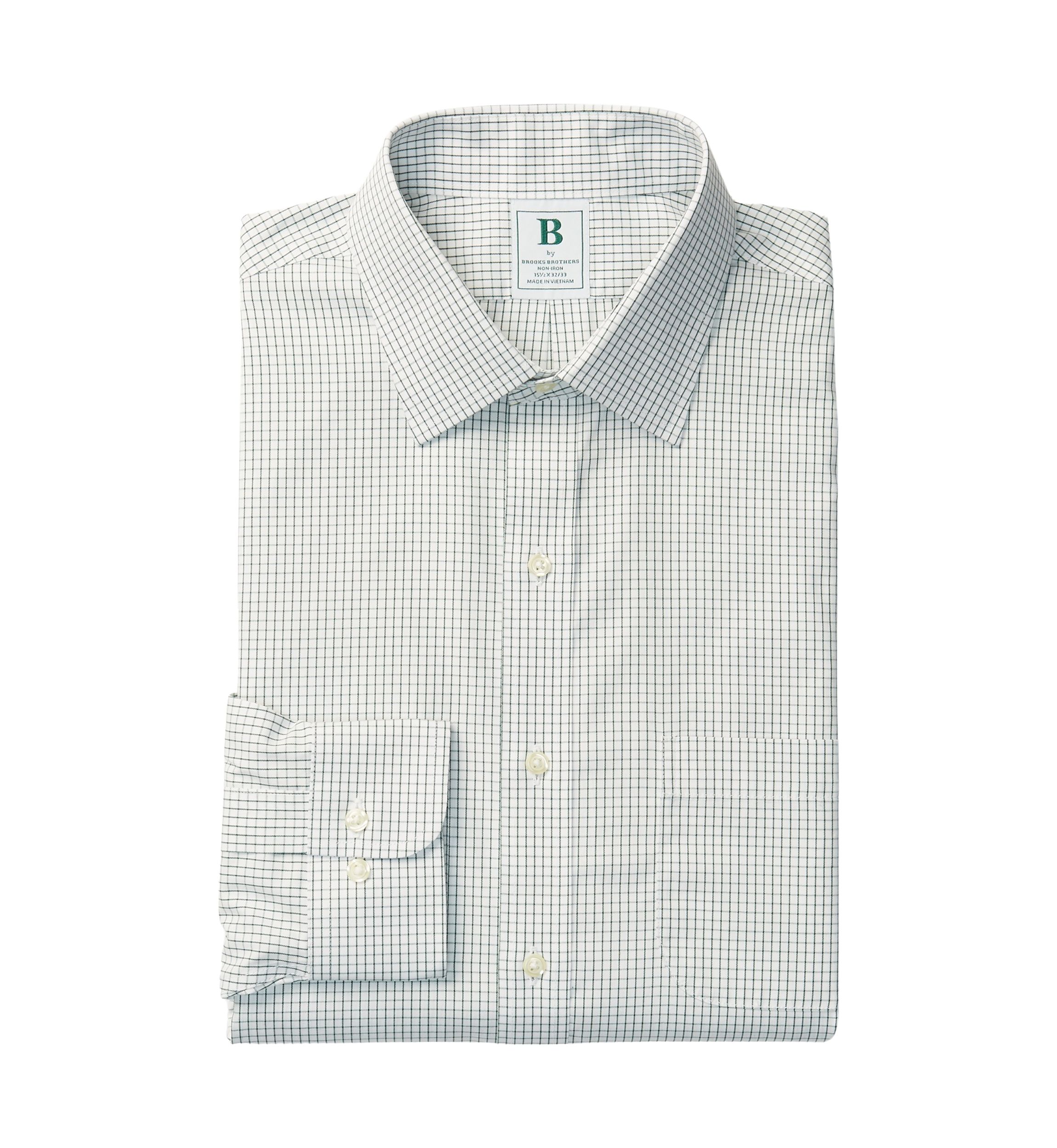Regular Fit Non-Iron Windowpane Dress Shirt